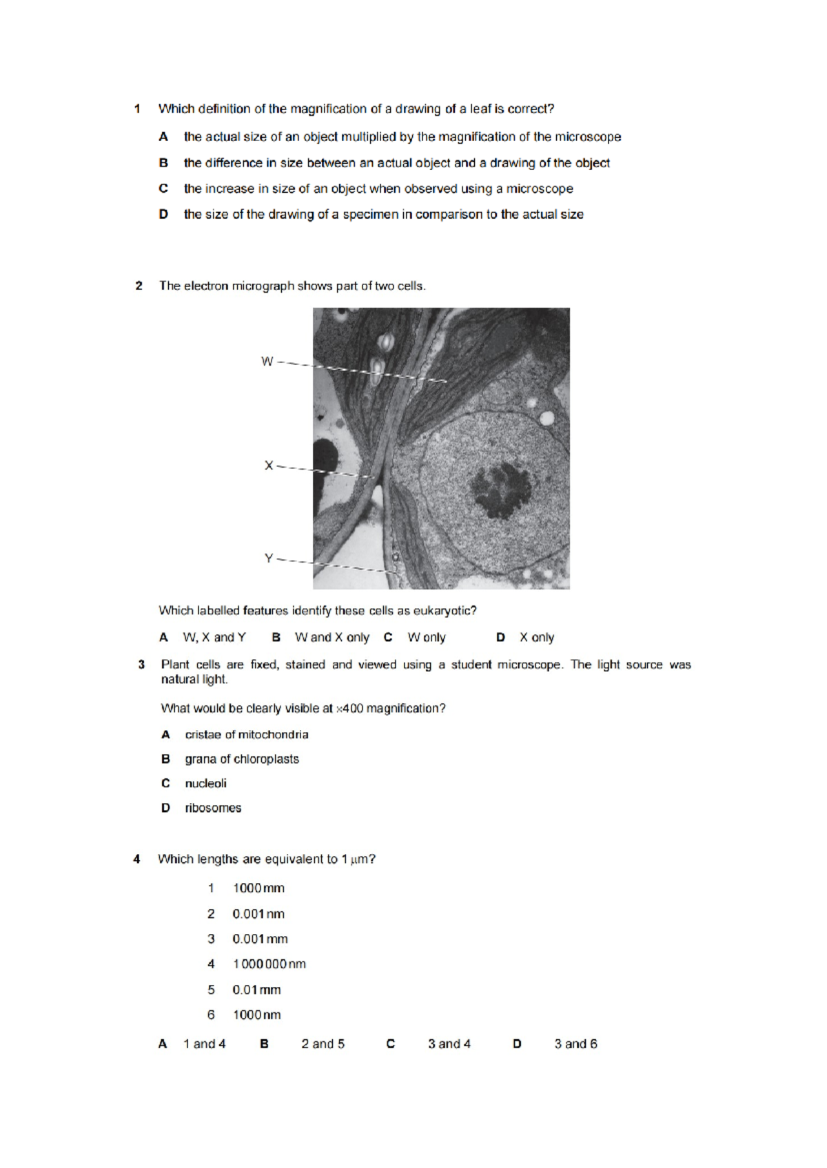 BIO MCQ 172 - Multiple Choice Questions for Biology Study - Studocu