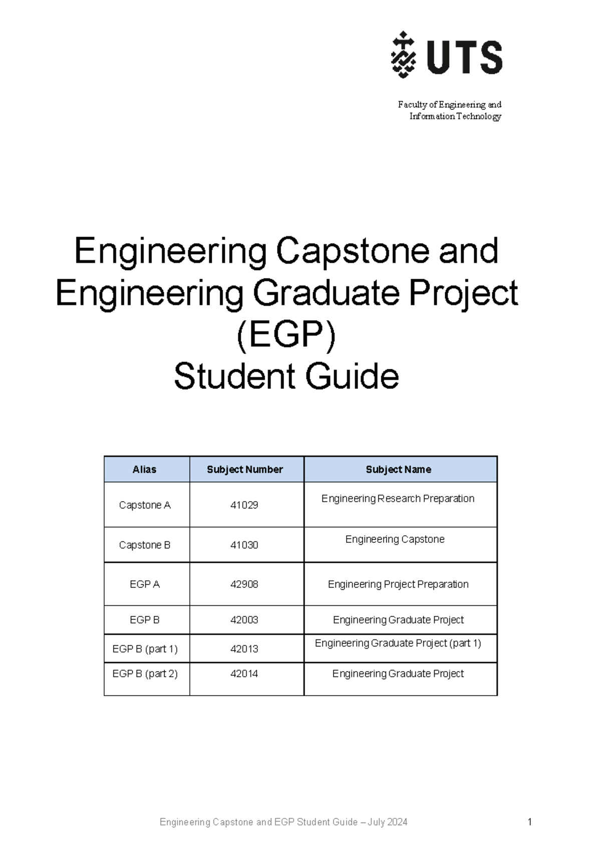 Capstone and EGP Student Guide (41029, 41030, 42908, 42003, 42013 ...