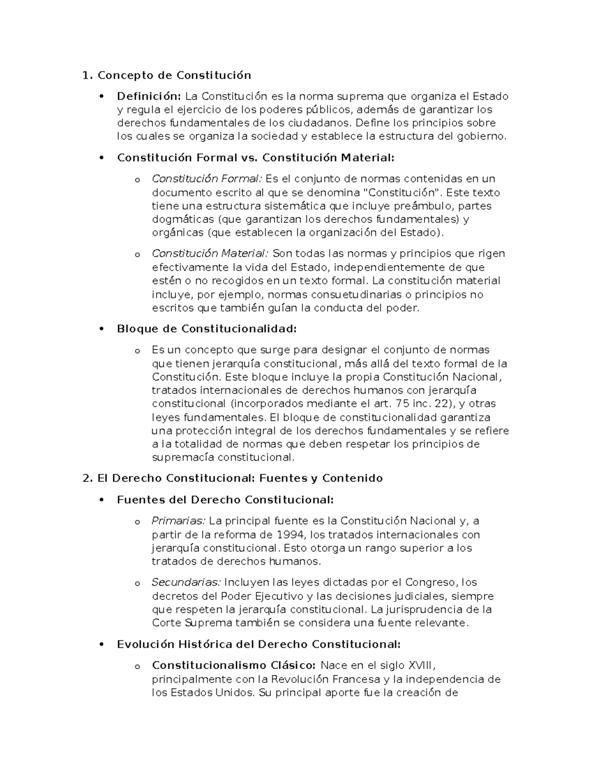 Resumen del Curso Manili 1 - Constitución y Derecho Constitucional ...