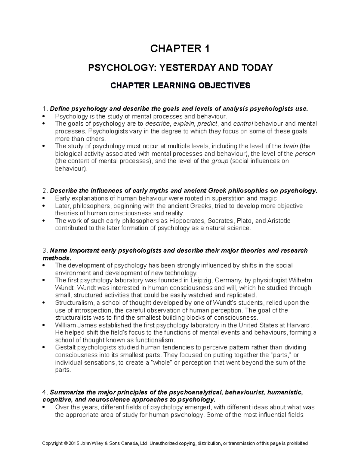 Psych 101: Test Bank for Psychology - Key Concepts and Theories - Studocu