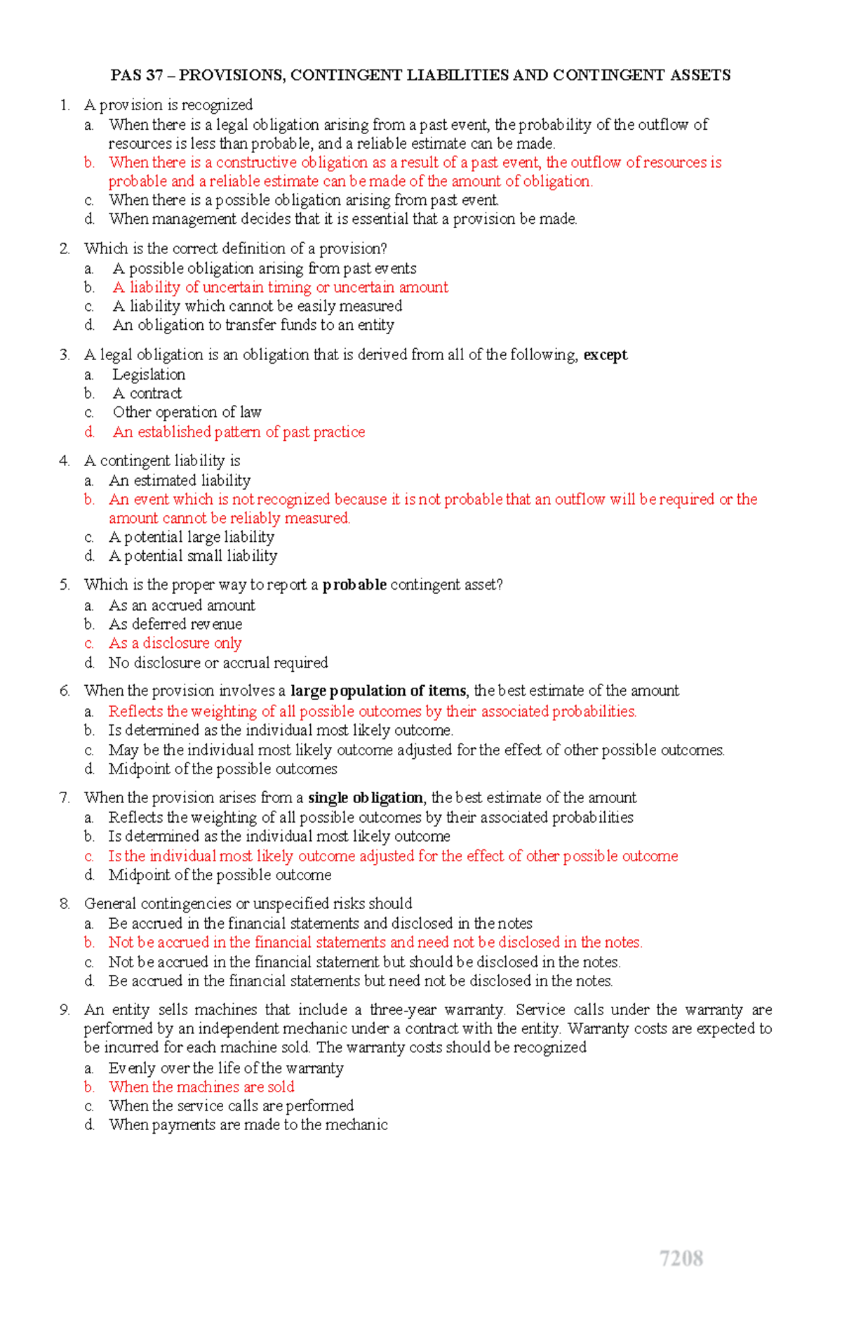 Week 12 FAR - PAS 37 Provisions & Contingent Liabilities Study Guide ...
