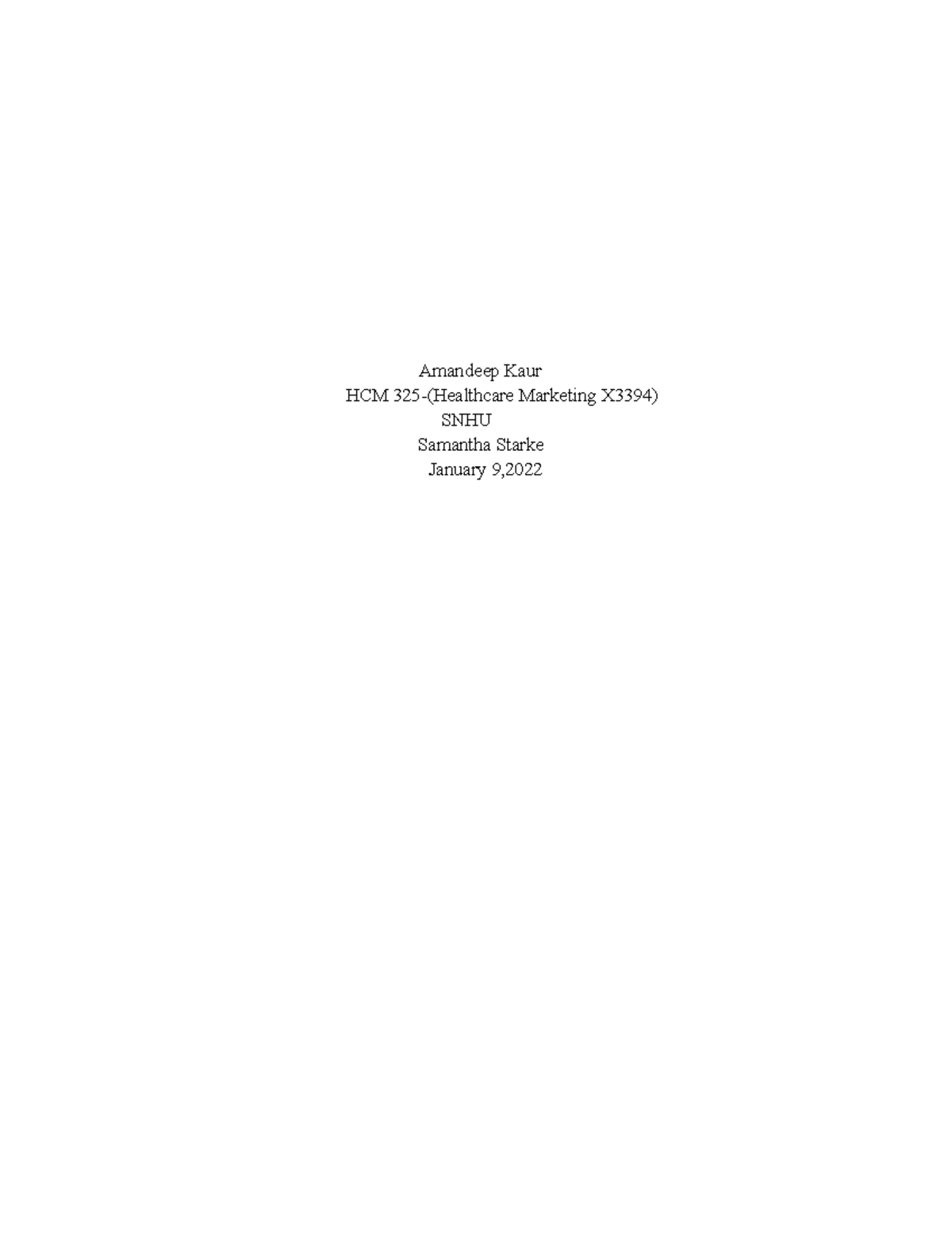 HCM 325 Module 1 Assignment: Enhancing Patient Care with Video Call ...