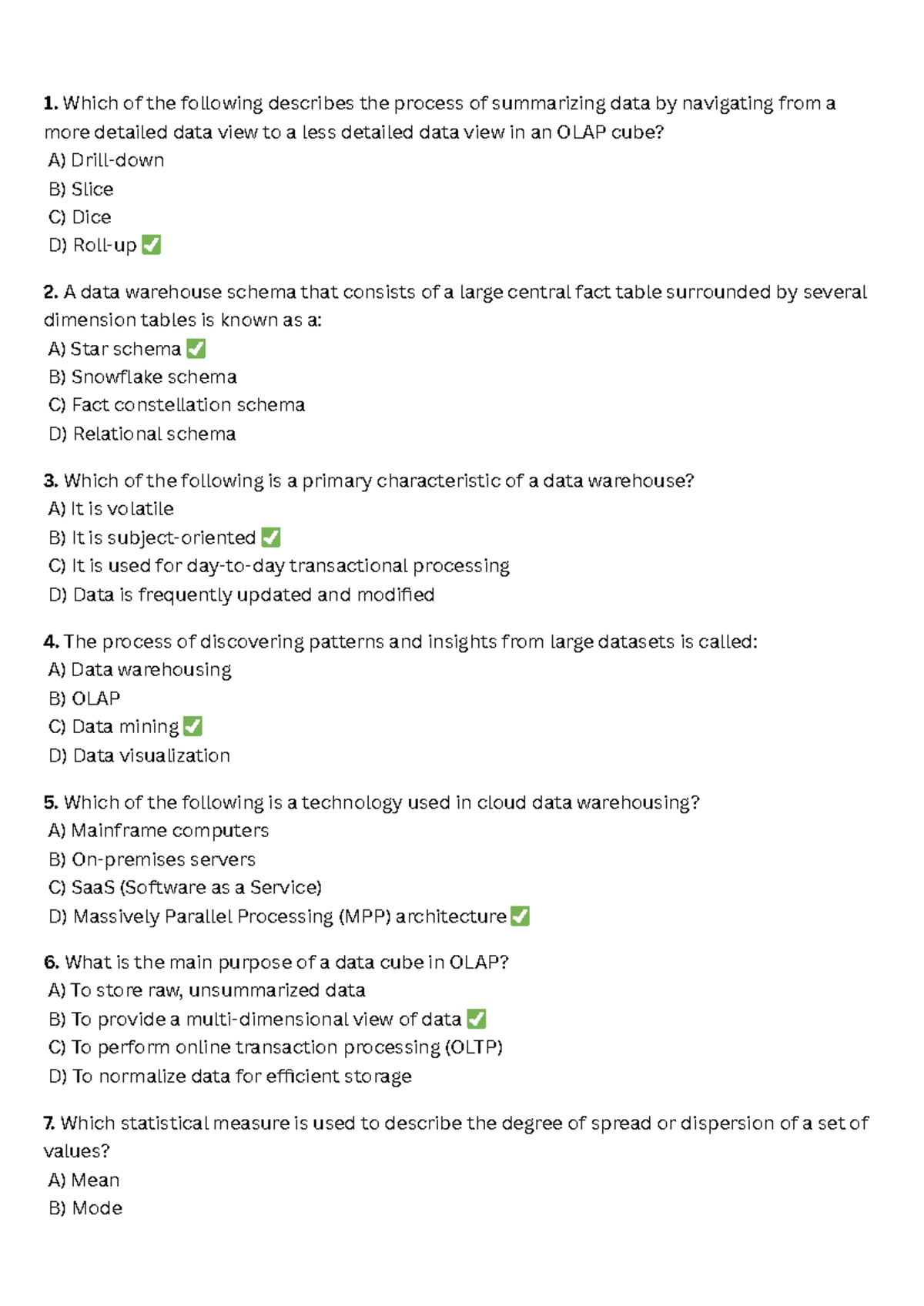 DWDM 101: Essential Notes for Exam Prep on Data Warehousing Concepts ...