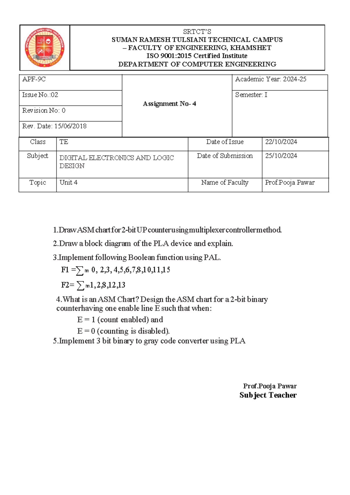 DELD Assignment 4 - Free for all - 1 ...