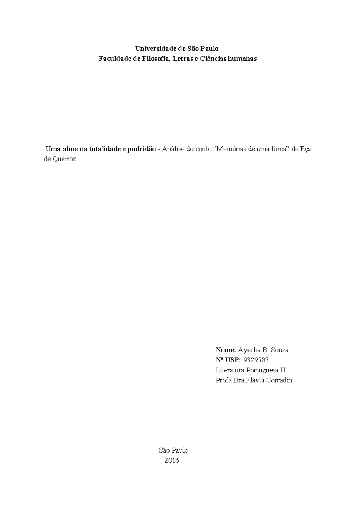 Trabalho LP II - Análise do conto "Memórias de uma forca"de Eça de ...