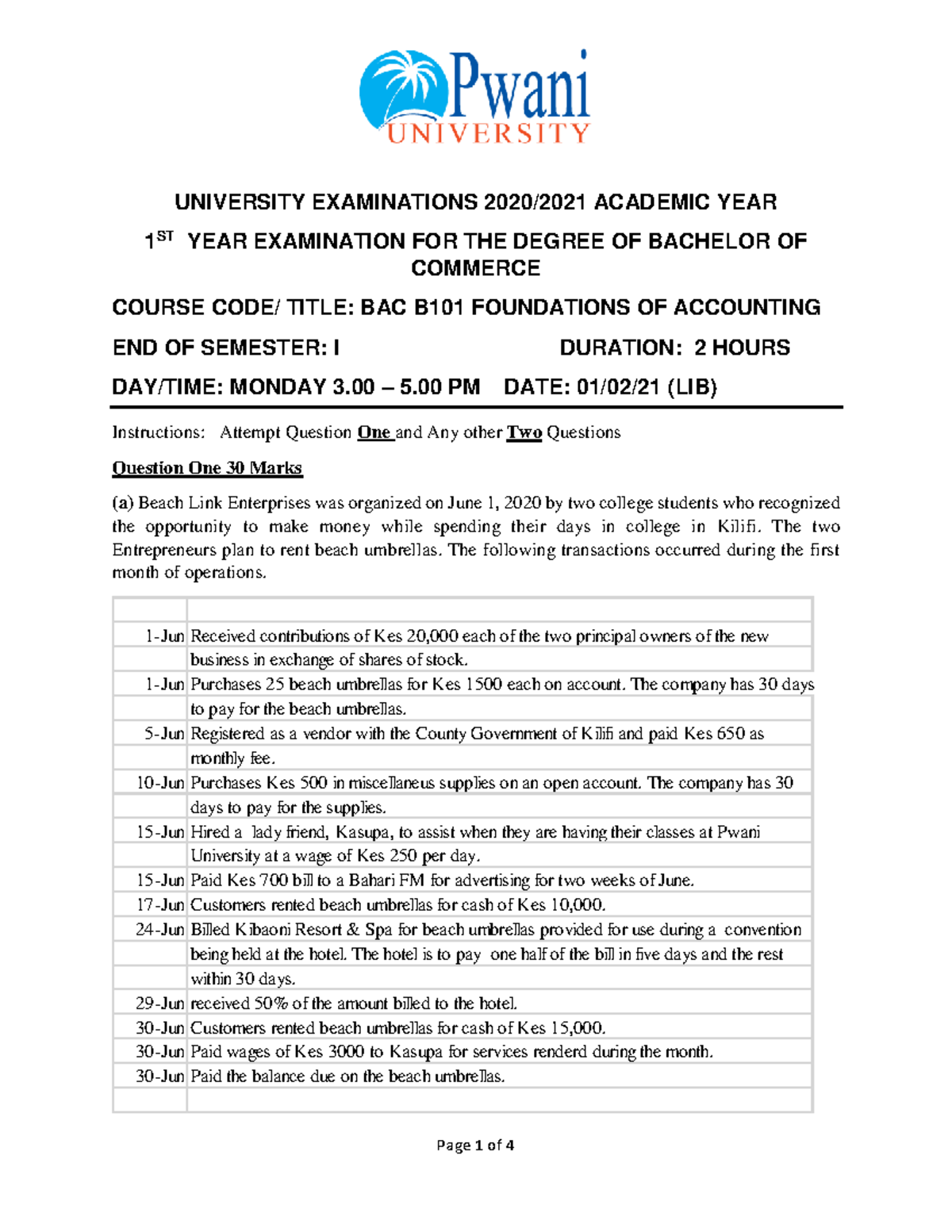 BAC B101 Final Exam: Foundations of Accounting Overview and Questions ...