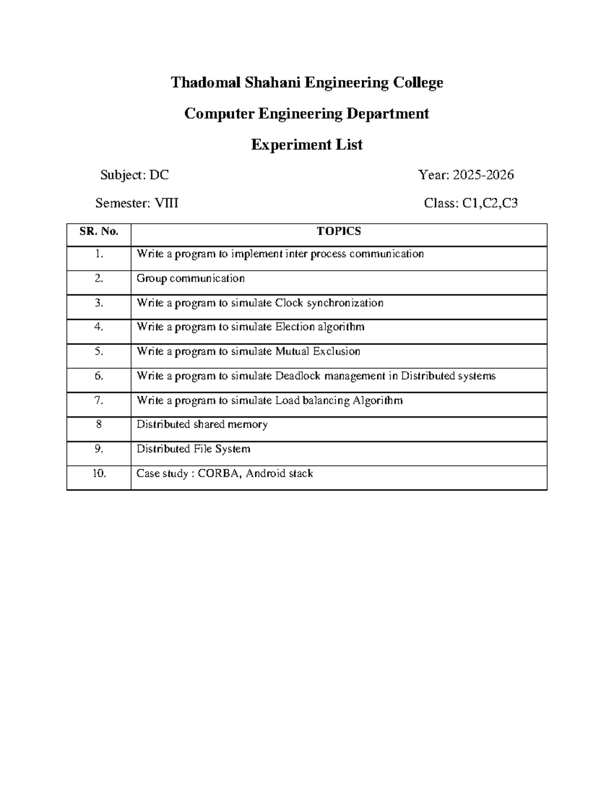 DC experiment List Jan2026 - Thadomal Shahani Engineering College ...