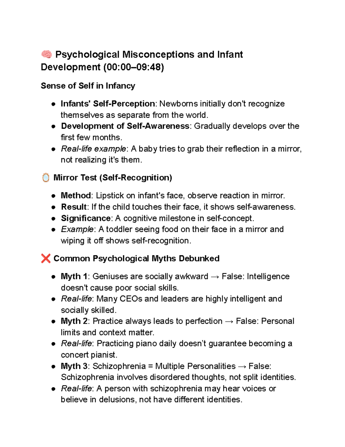 Intro to Psychology (PSY101) Lecture Notes: Chapters 1 & 2 Overview ...