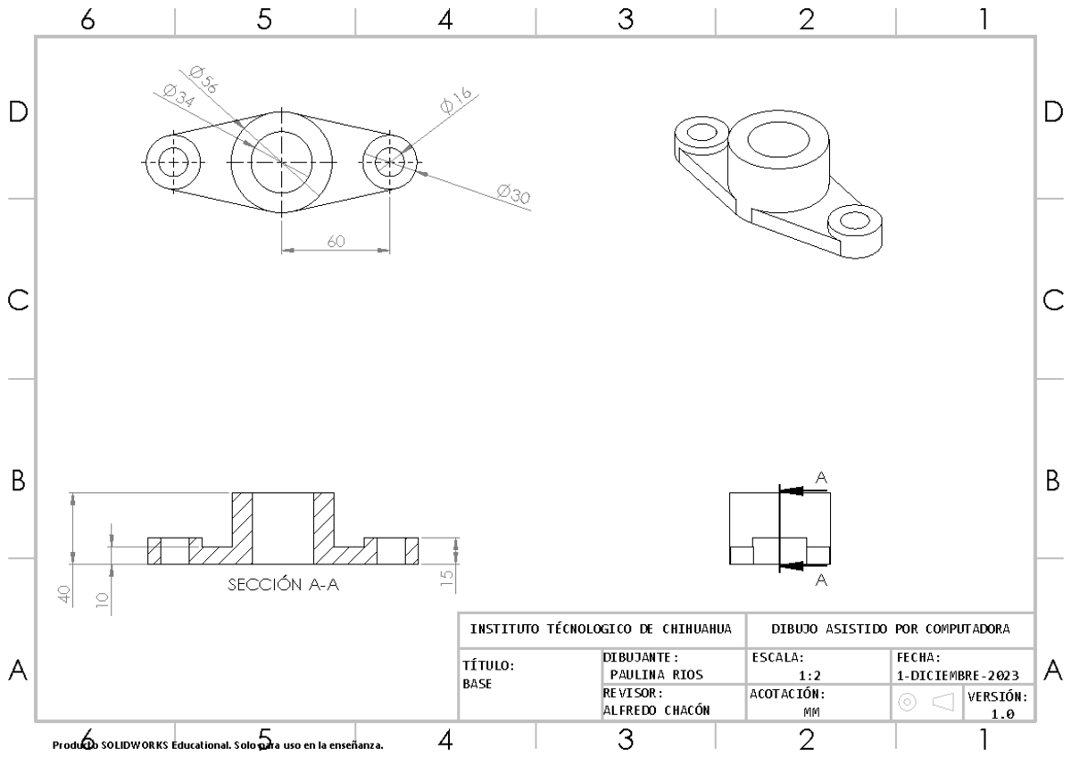 BASE - dibujo autocad - 60 AA CAB 4010 SECCIÓN A-A 15 CAB Producto ...