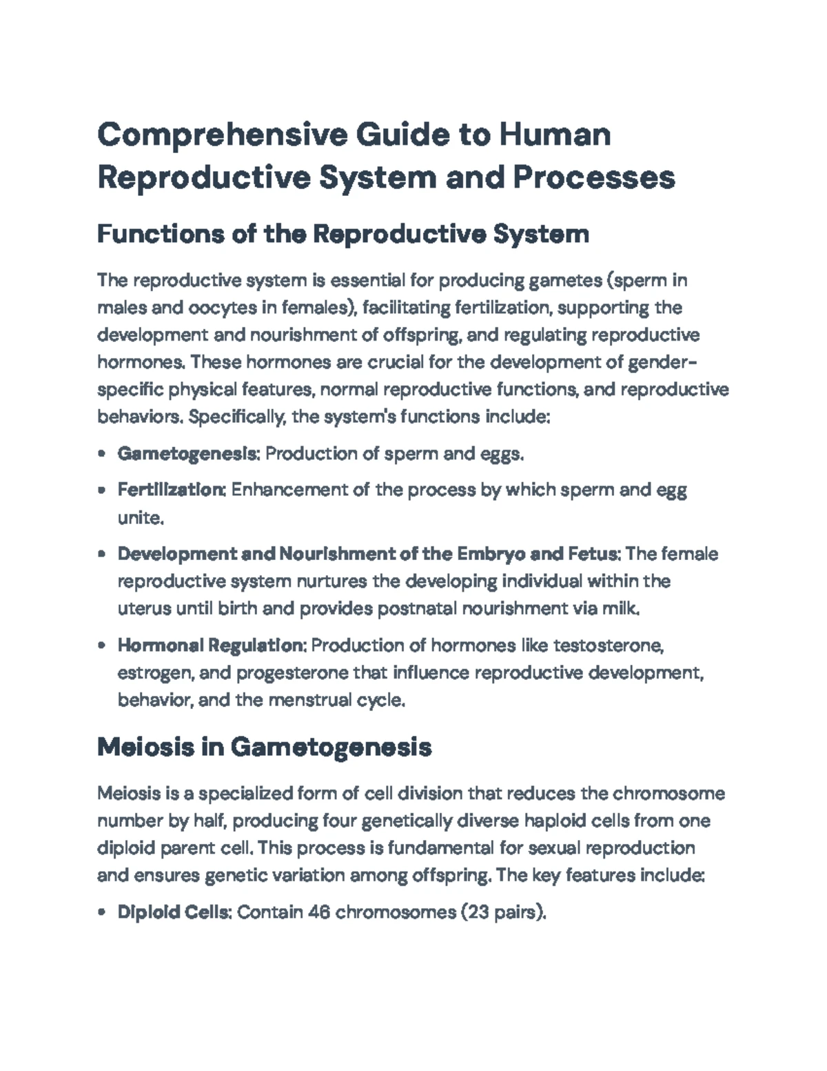 Comprehensive Guide to Human Embryonic & Postnatal Development (BIO 101 ...