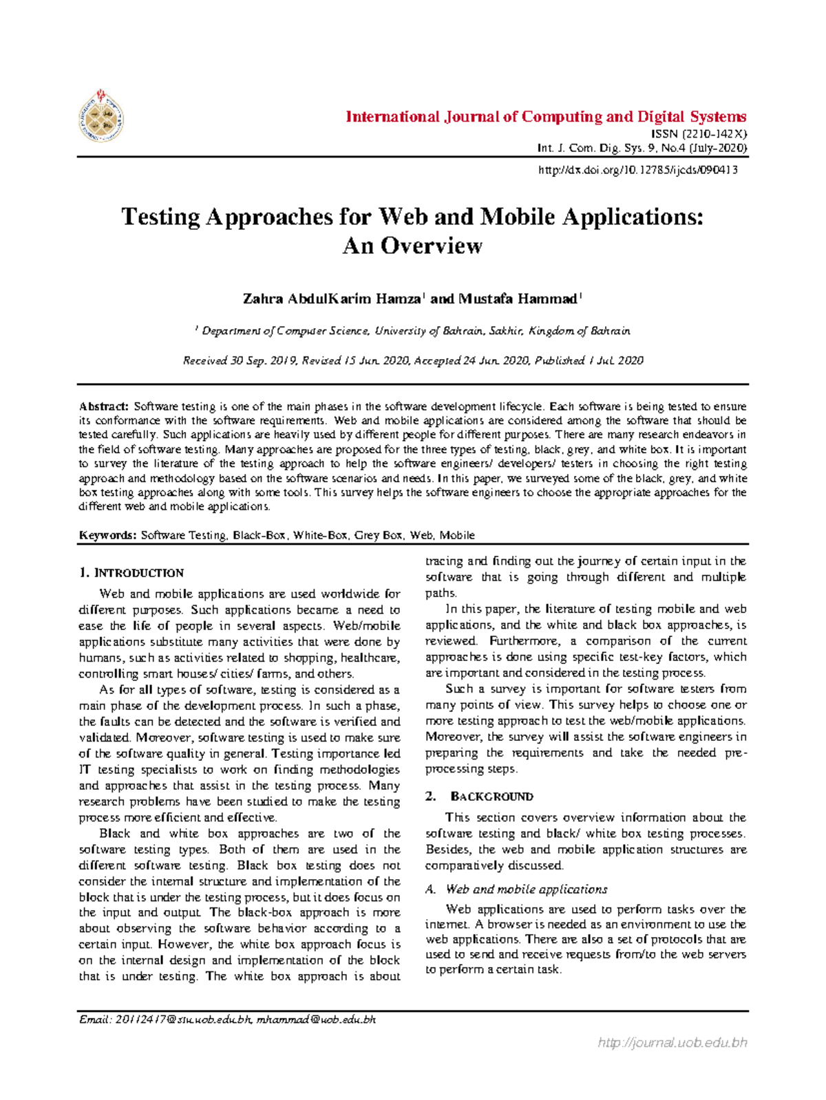 Testing Approaches for Web & Mobile Apps: A Comprehensive Overview (Int ...