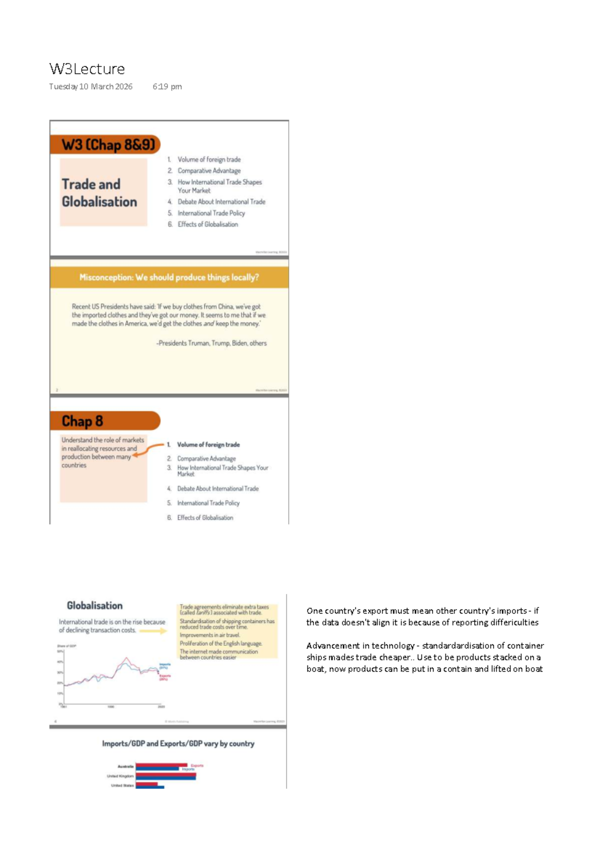 W3 Lecture: Trade and Globalisation (Chap 869) - Studocu