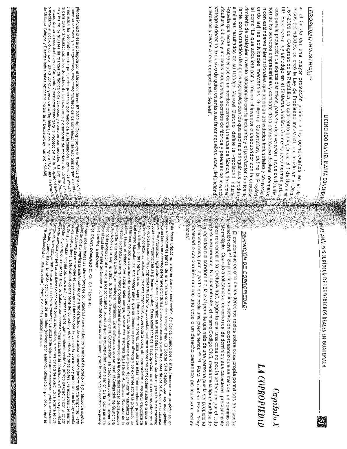 LICENCIADO DANIEL MATTA CONSUEGRA ANÁLISIS JURÍDICO DE DERECHOS REALES EN - Document Preview