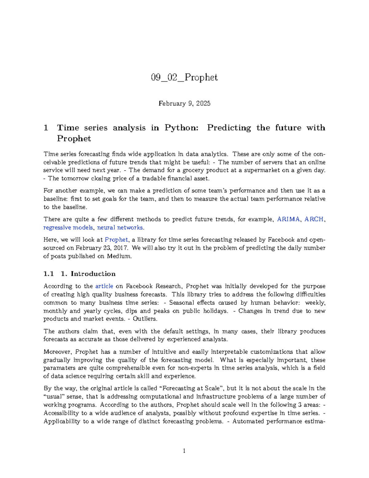 Time Series Analysis using Python: Forecasting with Prophet Library ...