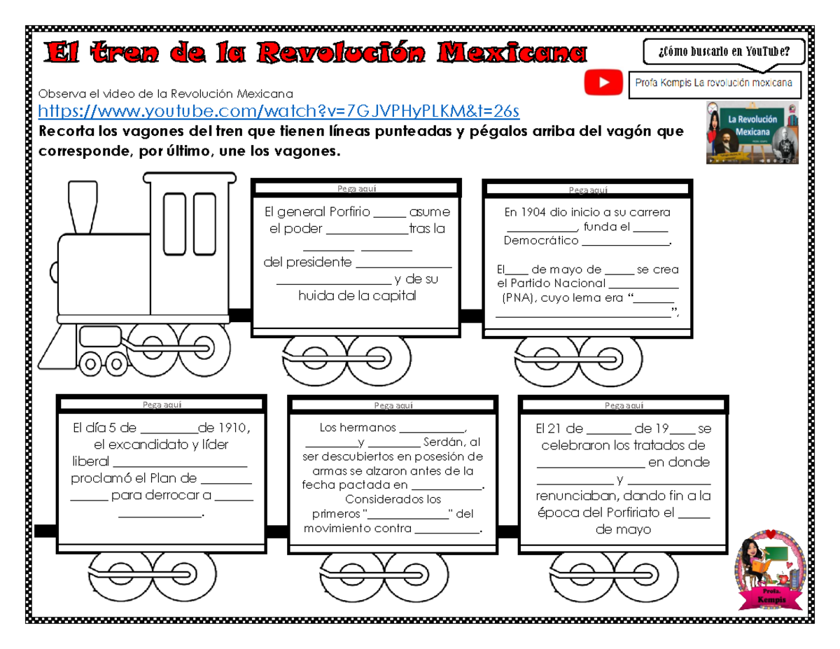 Actividades Revolución Mexicana Profa Kempis - Observa el video de la ...