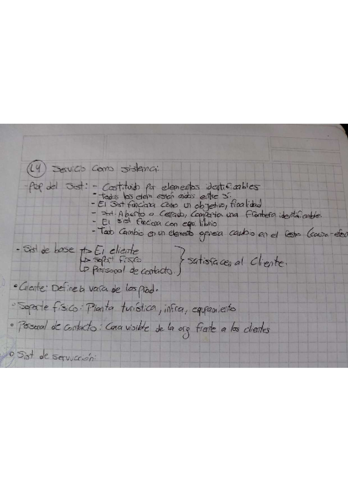 LY Service Como Sist: Resumen de Elementos Identificables - Studocu