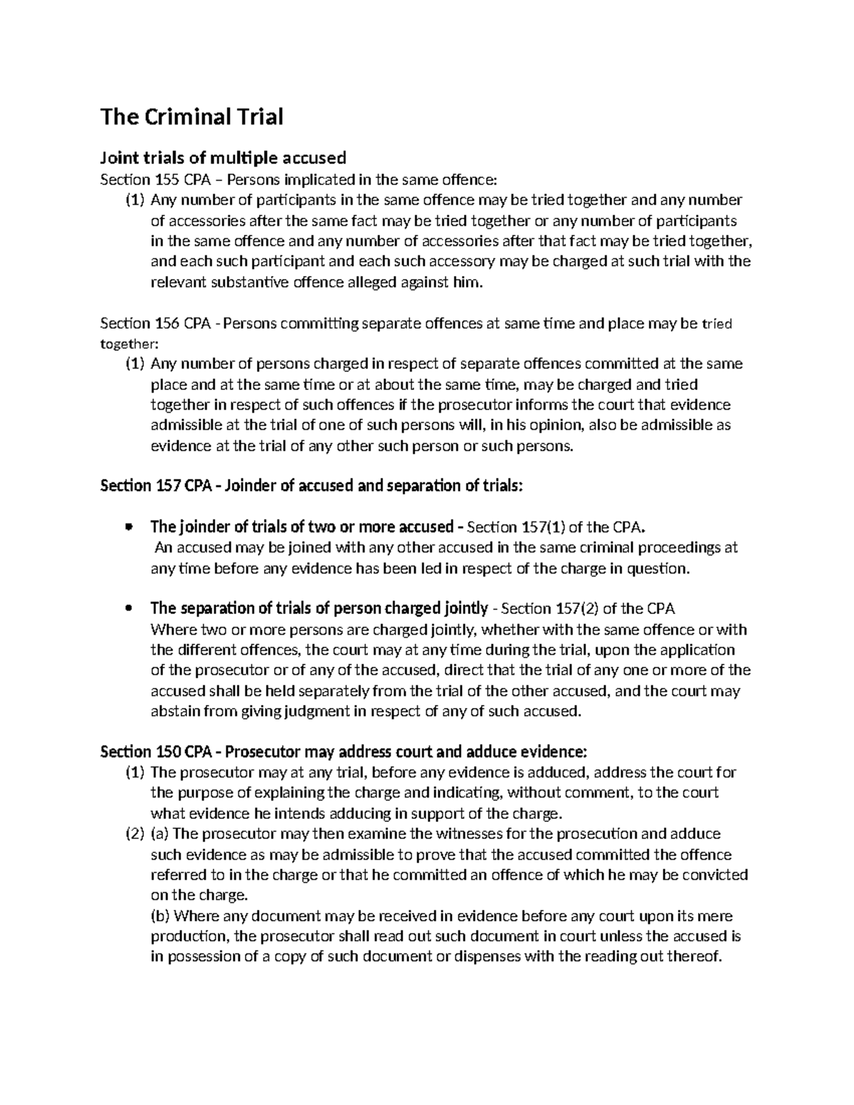 Criminal Trial Notes: Key Sections and Competent Verdicts Explained ...