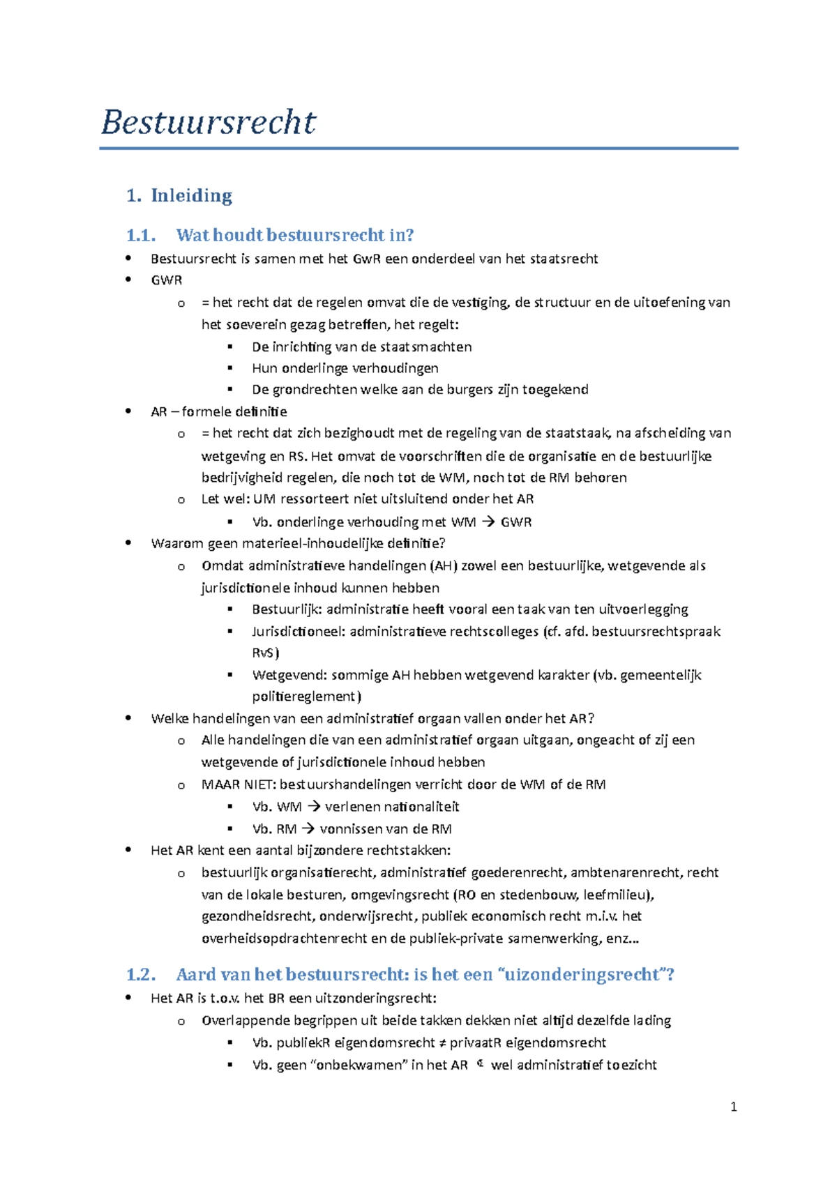 EXVB - Examenvragen Bestuursrecht Modules 1-7 en Overzicht 2024 - Studocu