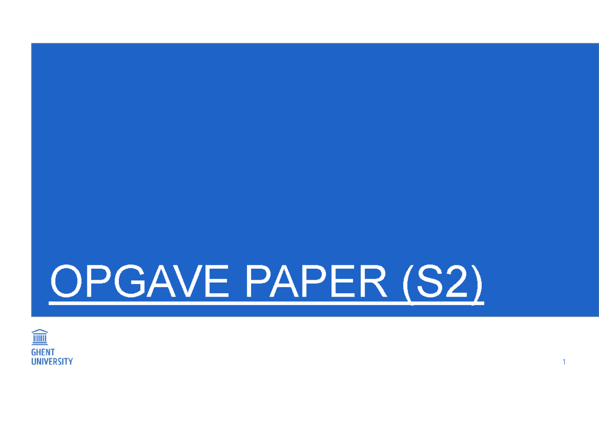 APV 2024-2025 oefening SEM-II algemene instructies - OPGAVE PAPER (S2 ...