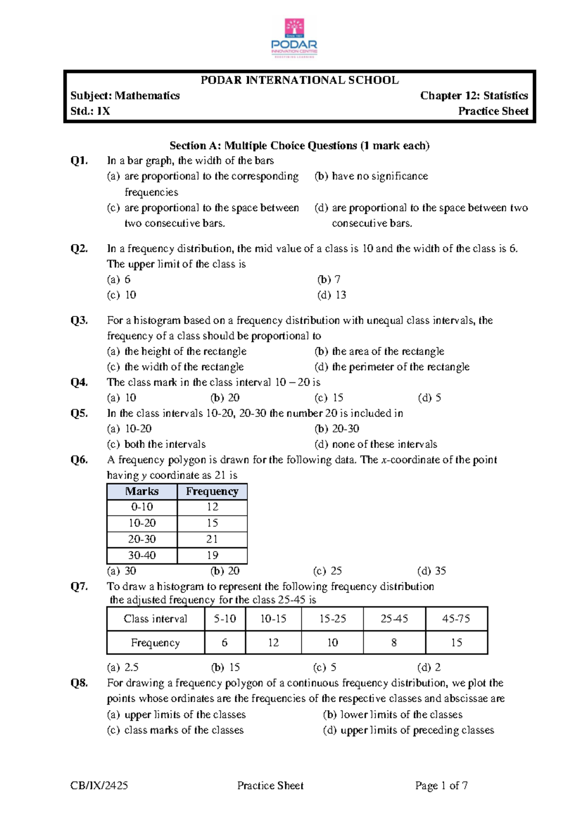 1737355931025.PS CB IX Math Statistics - PODAR INTERNATIONAL SCHOOL ...