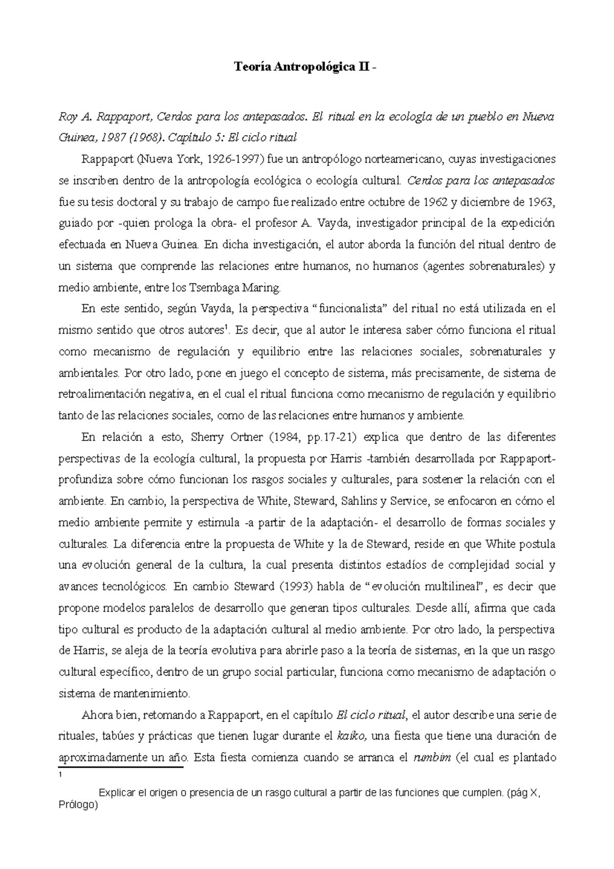 Rappaport-Cerdos para los antepasados-cap5 - Teoría Antropológica II ...