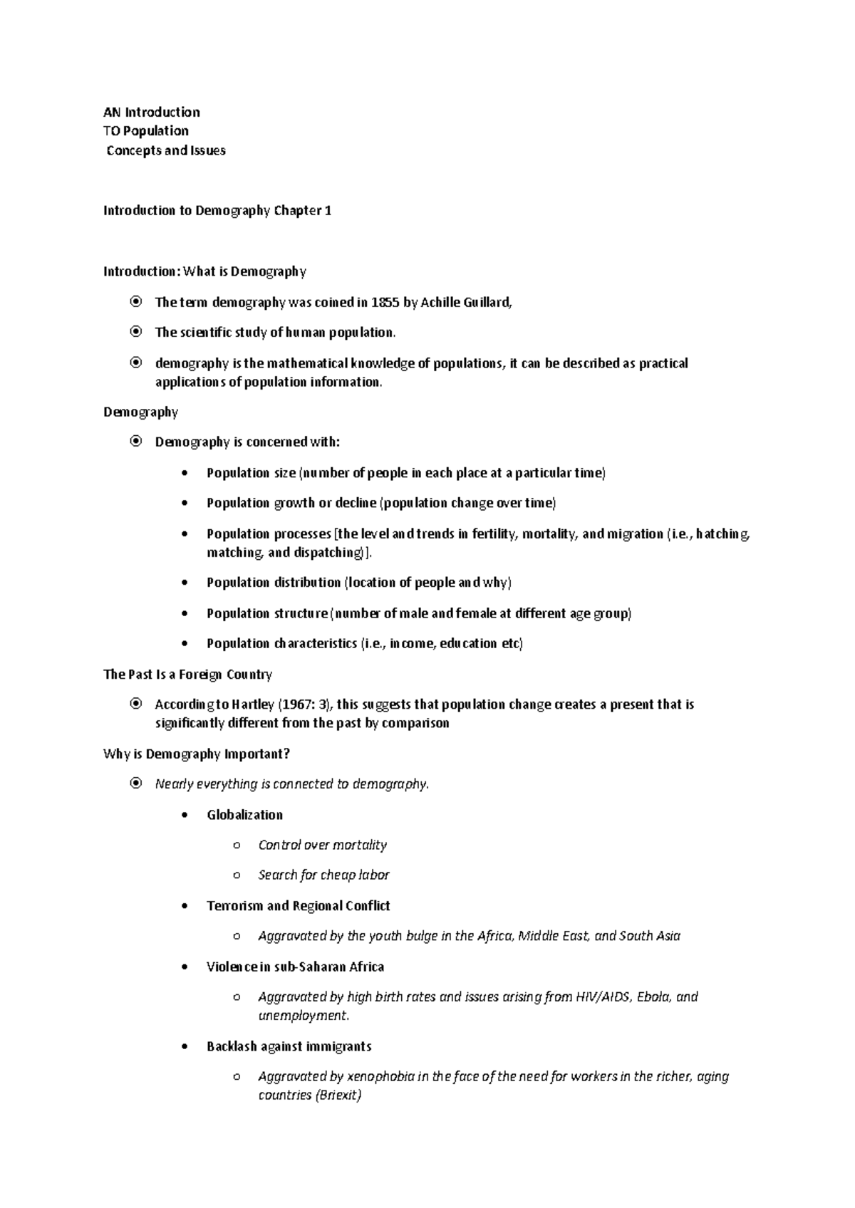 ECEV102 notes for sem - AN Introduction TO Population Concepts and ...
