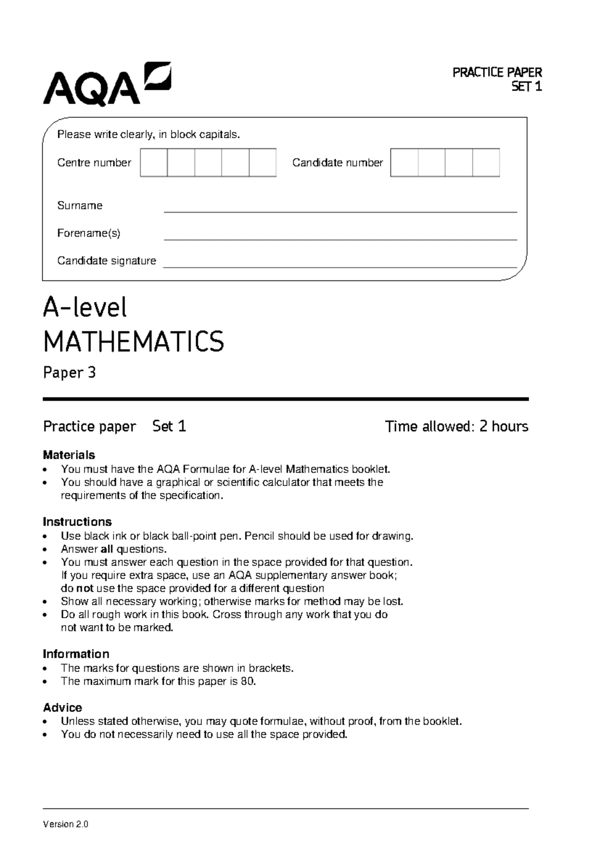 AP Calculus BC 2015 Practice Exam Paper for Review - Studocu