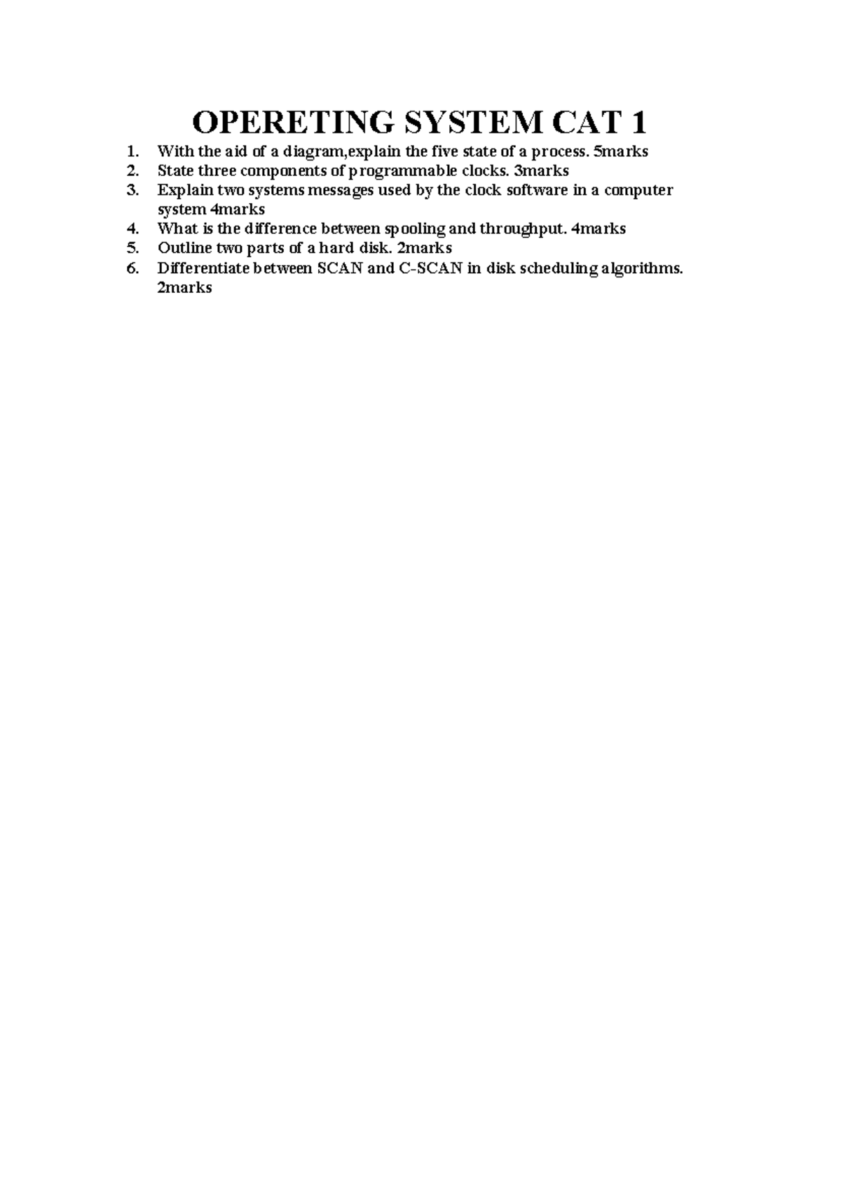 Opereting System CAT - revision material - information technology ...