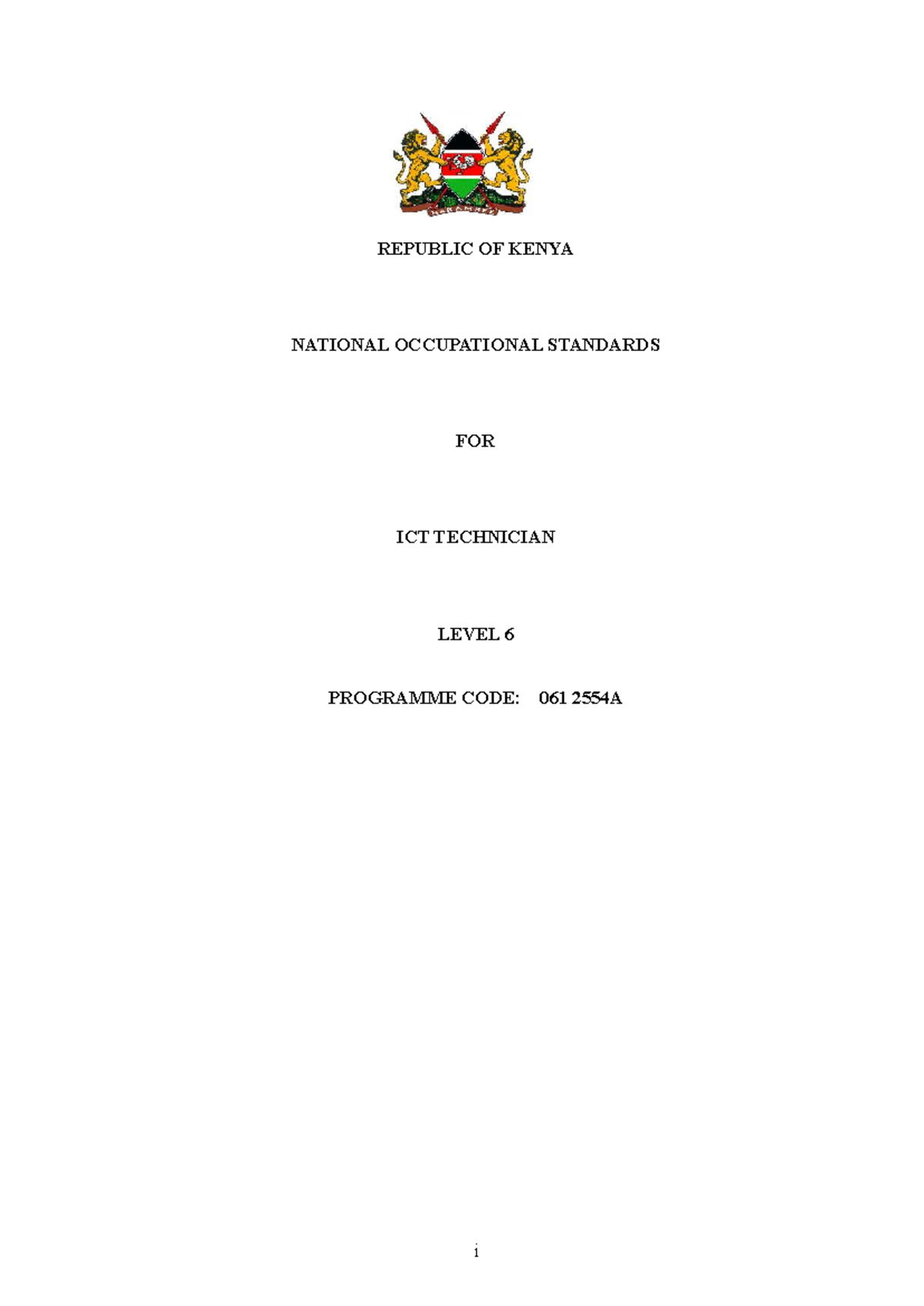 National Occupational Standards for ICT Technician Level 6 - Programme ...