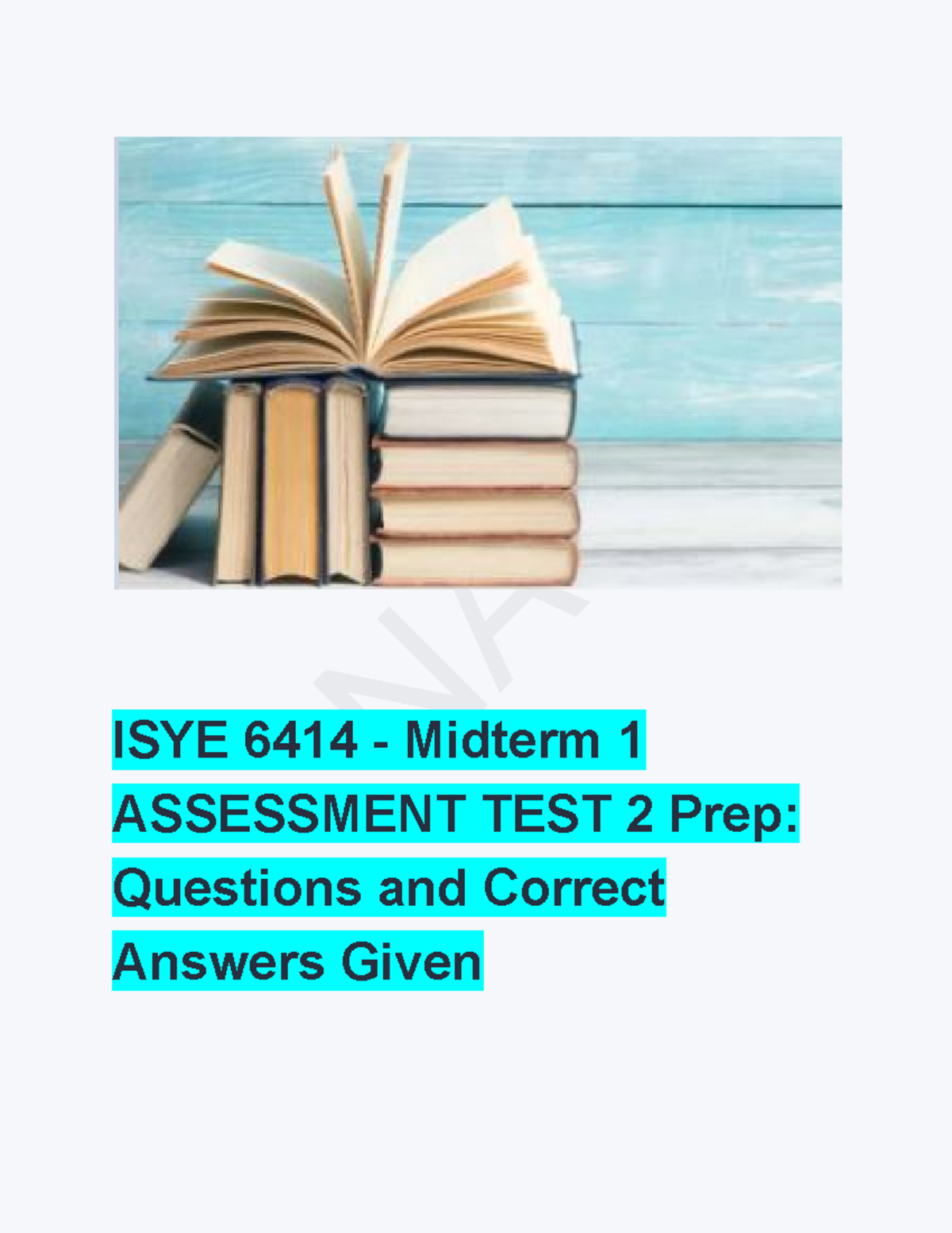 ISYE 6414 - Midterm 1: Regression Analysis & ANOVA Study Guide - Studocu