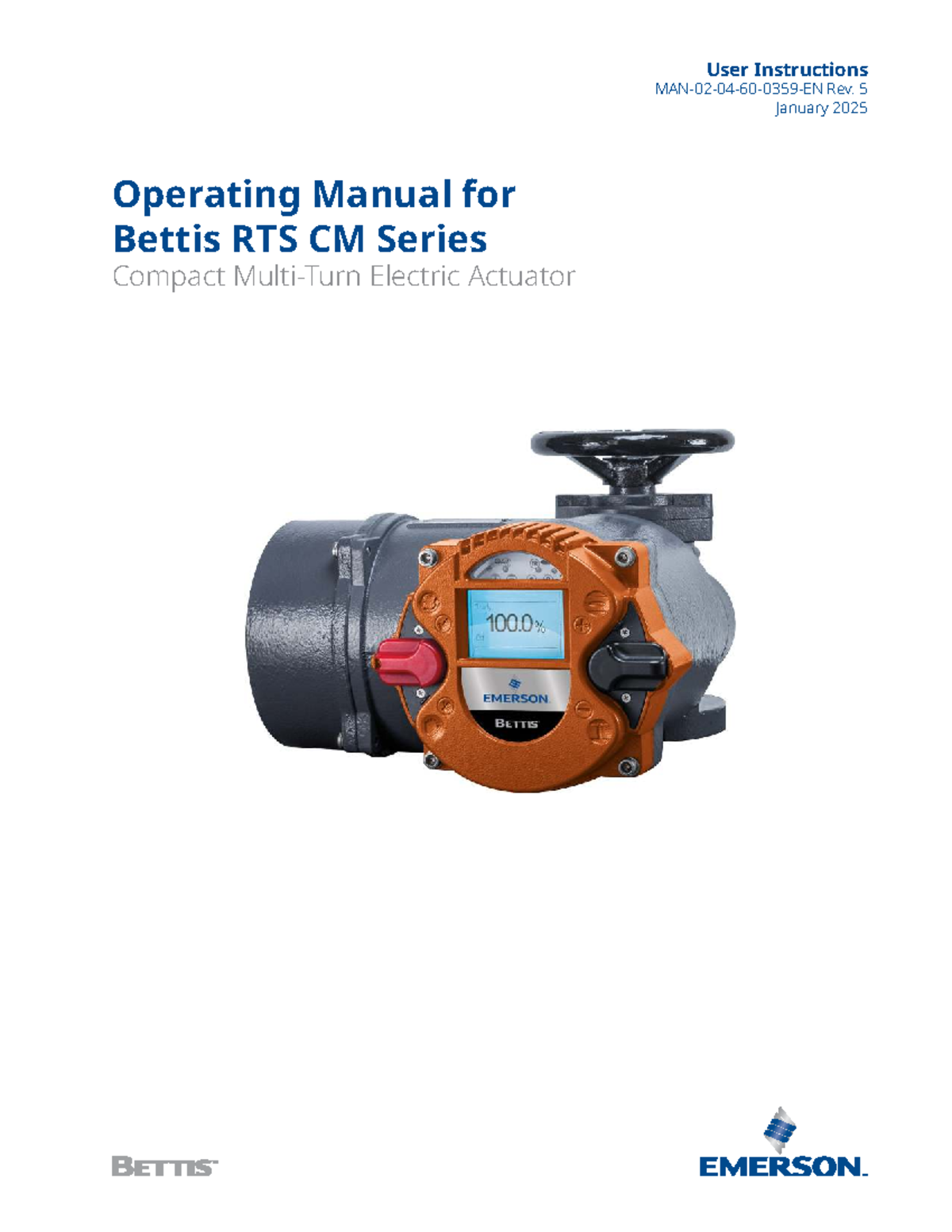 Bettis RTS CM Series Compact Electric Actuator User Manual Rev. 5 - Studocu
