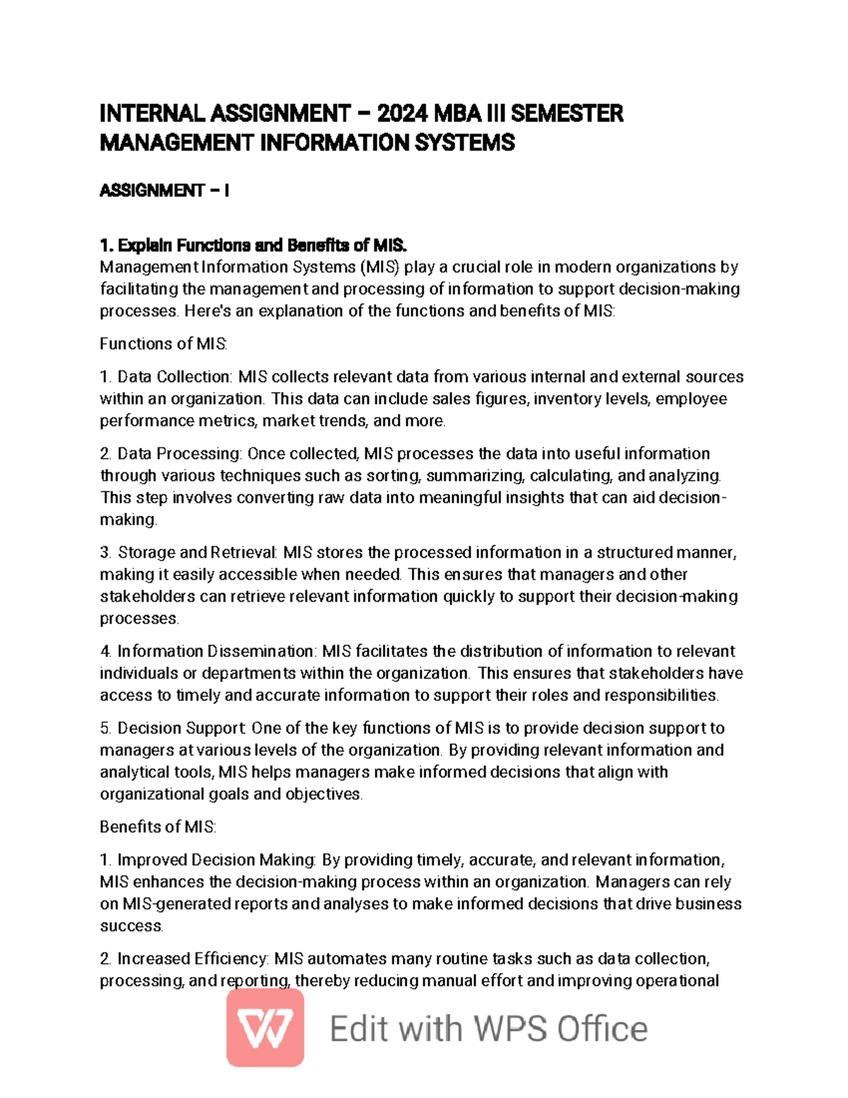 Internal Assignment Marketing elective - INTERNAL ASSIGNMENT – 2024 MBA ...
