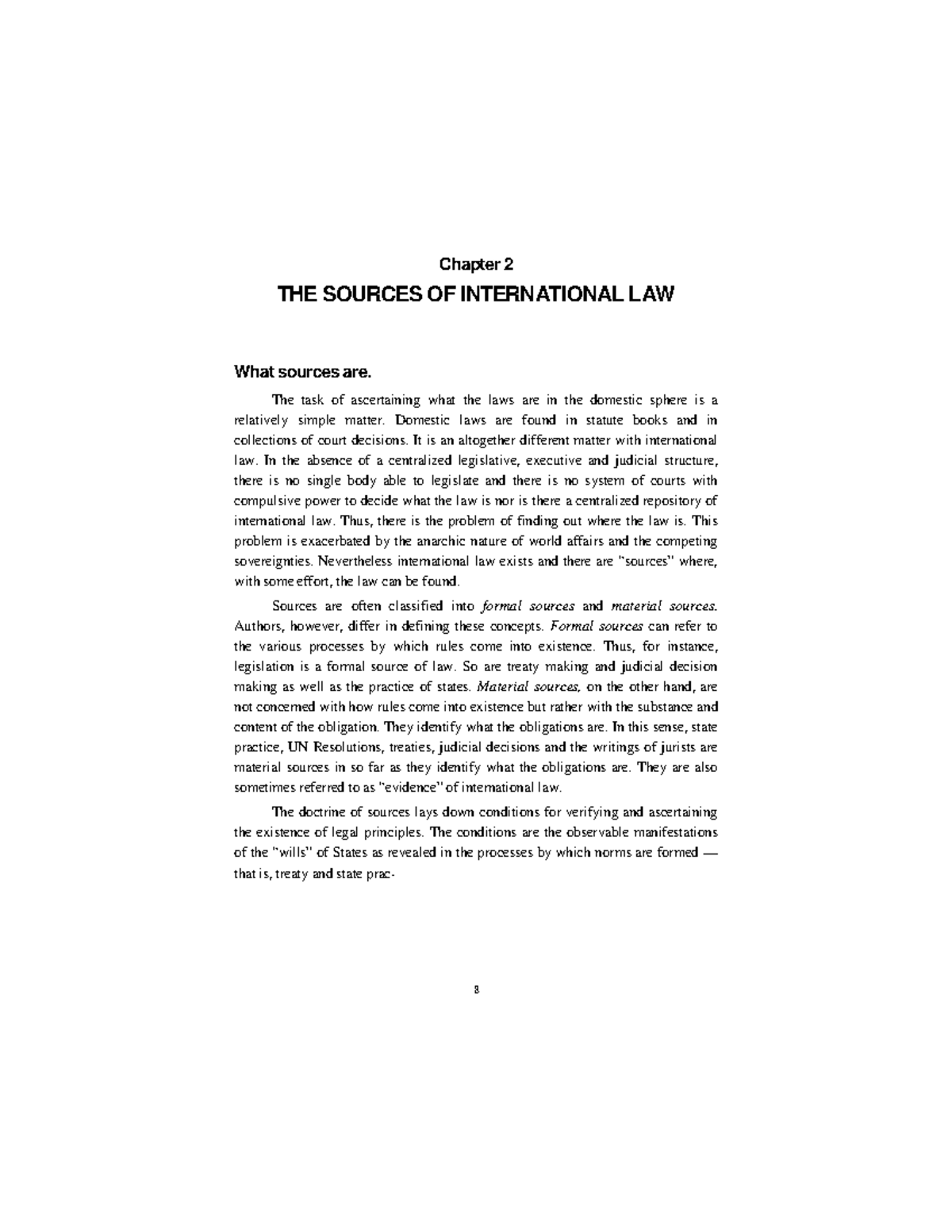 Chapter 2: The Sources of International Law Explained - Studocu