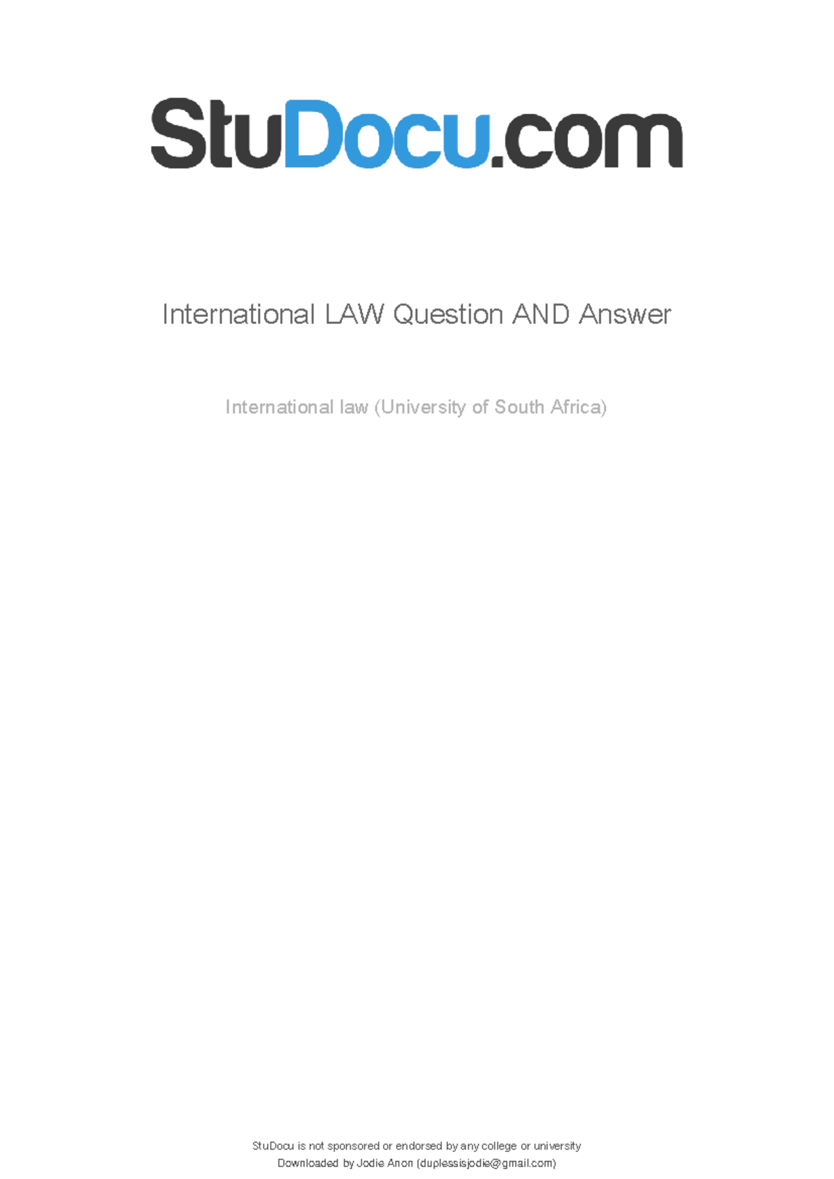 LCP4801 2020 Practice Exam: International Law Q&A Guide - Studocu