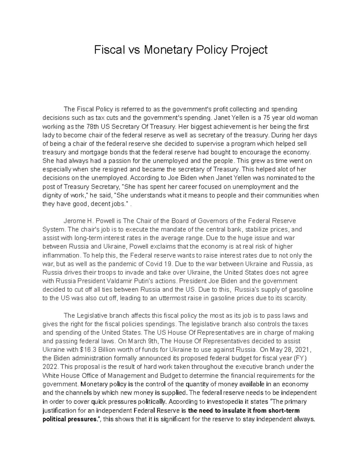 Fiscal vs Monetary Policy: An Analysis of Economic Strategies - Studocu