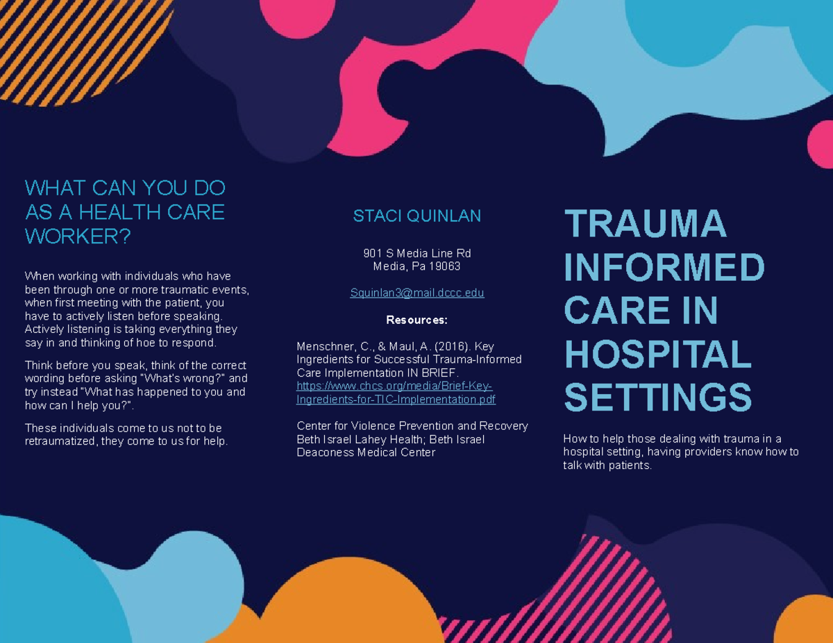 Trauma Informed Care: Strategies for Healthcare Workers - Studocu