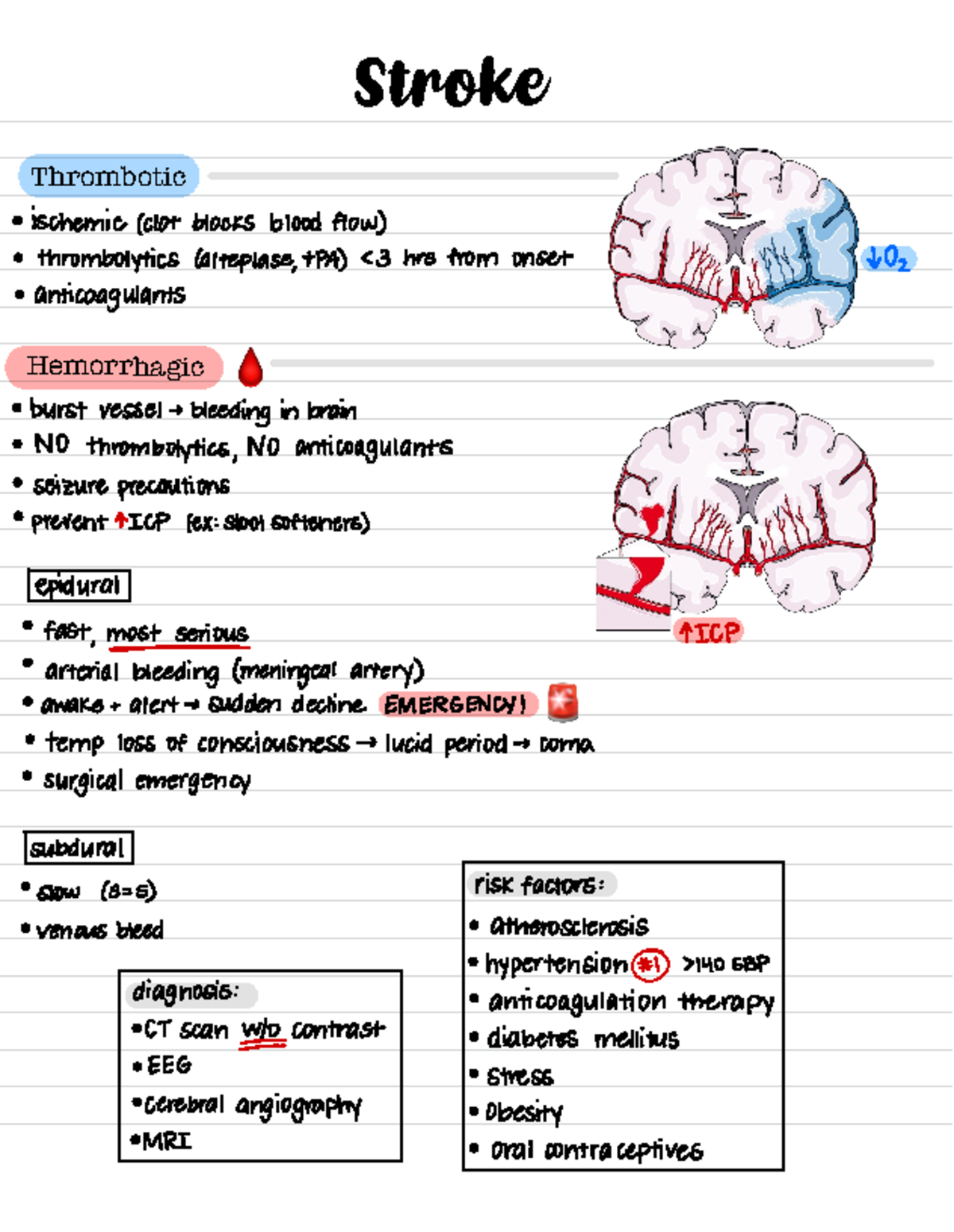 Stroke Study Notes: Key Concepts and Management Strategies - Studocu