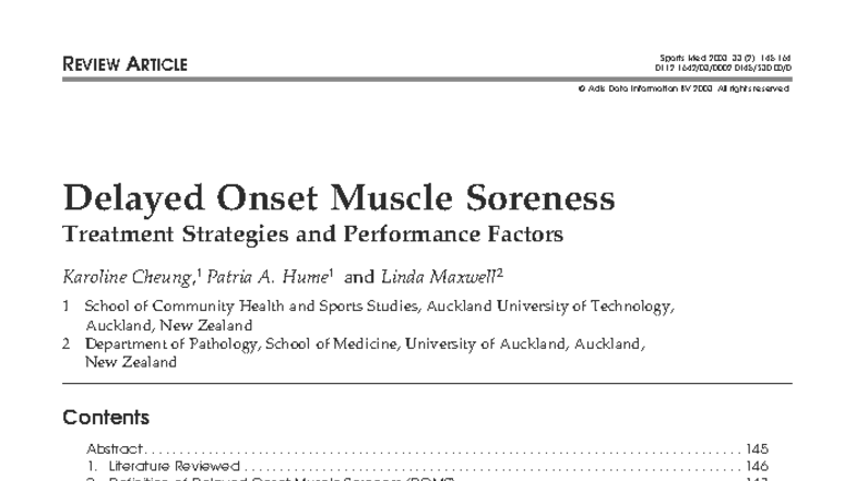 How to manage 'DOMS' (Delayed Onset Muscle Soreness)