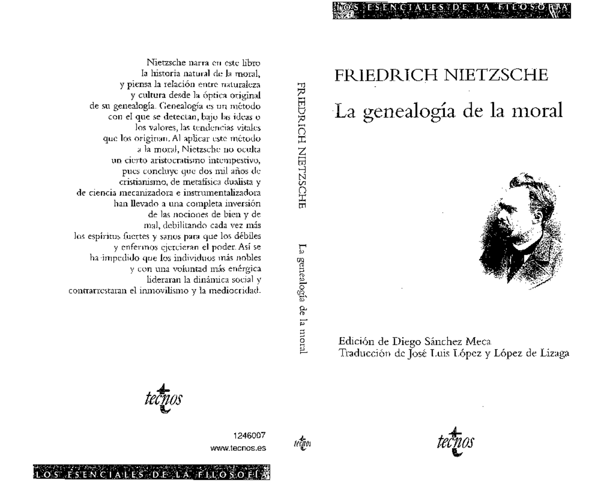 La genealogía de la moral de Nietzsche: Análisis y Reflexiones - Studocu