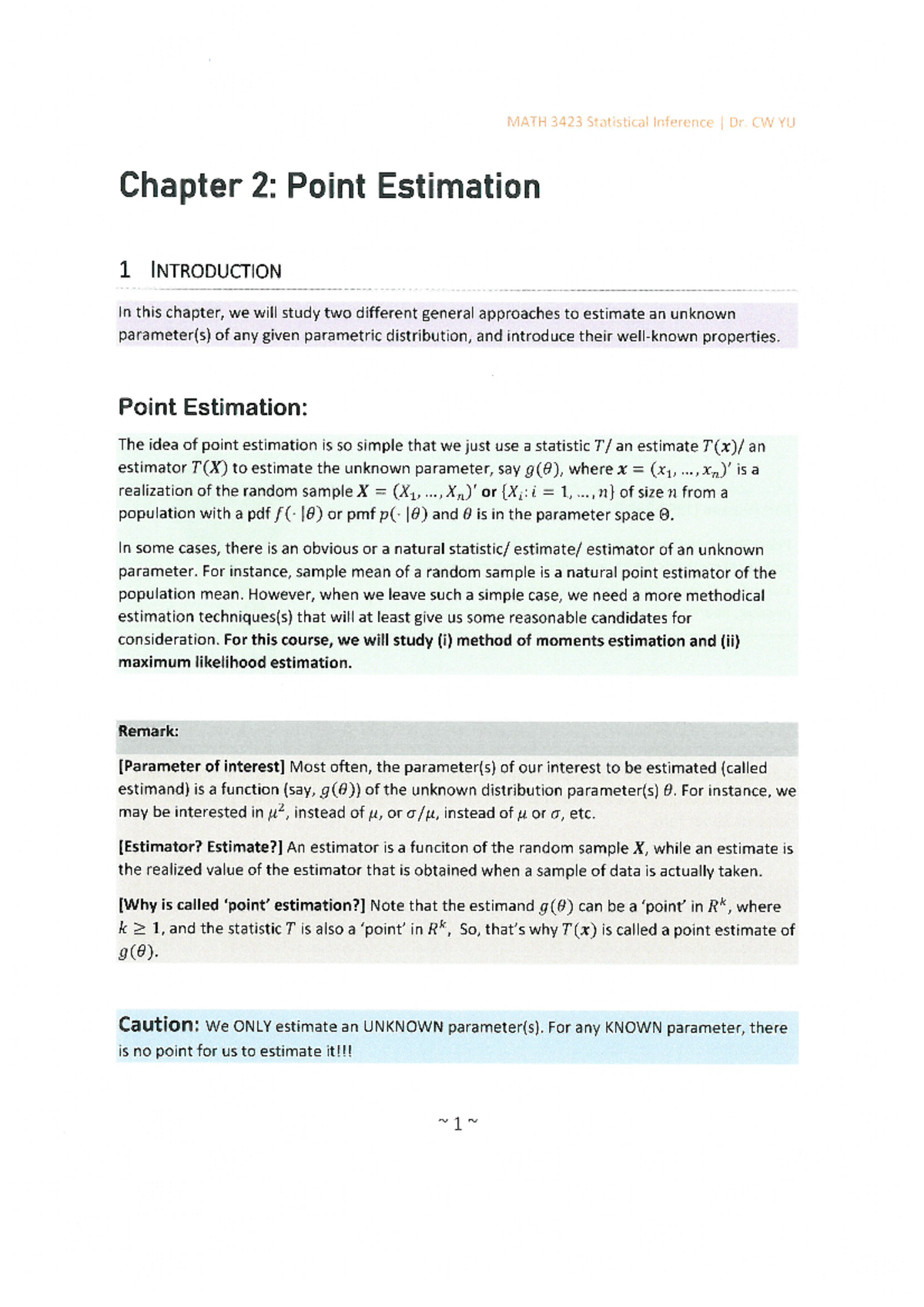Chapter 2: Statistical Concepts and Applications - Studocu