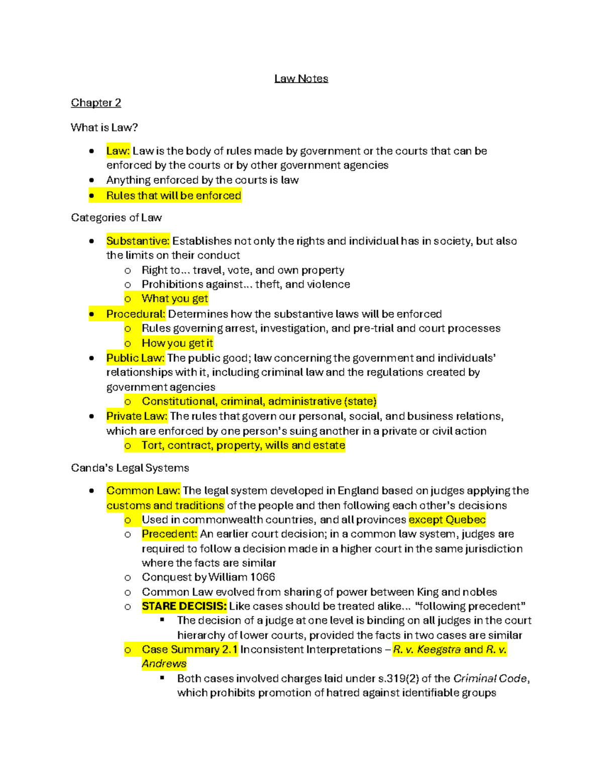 Law Notes: Understanding Legal Systems and Categories - CHAPTER 2 - Studocu
