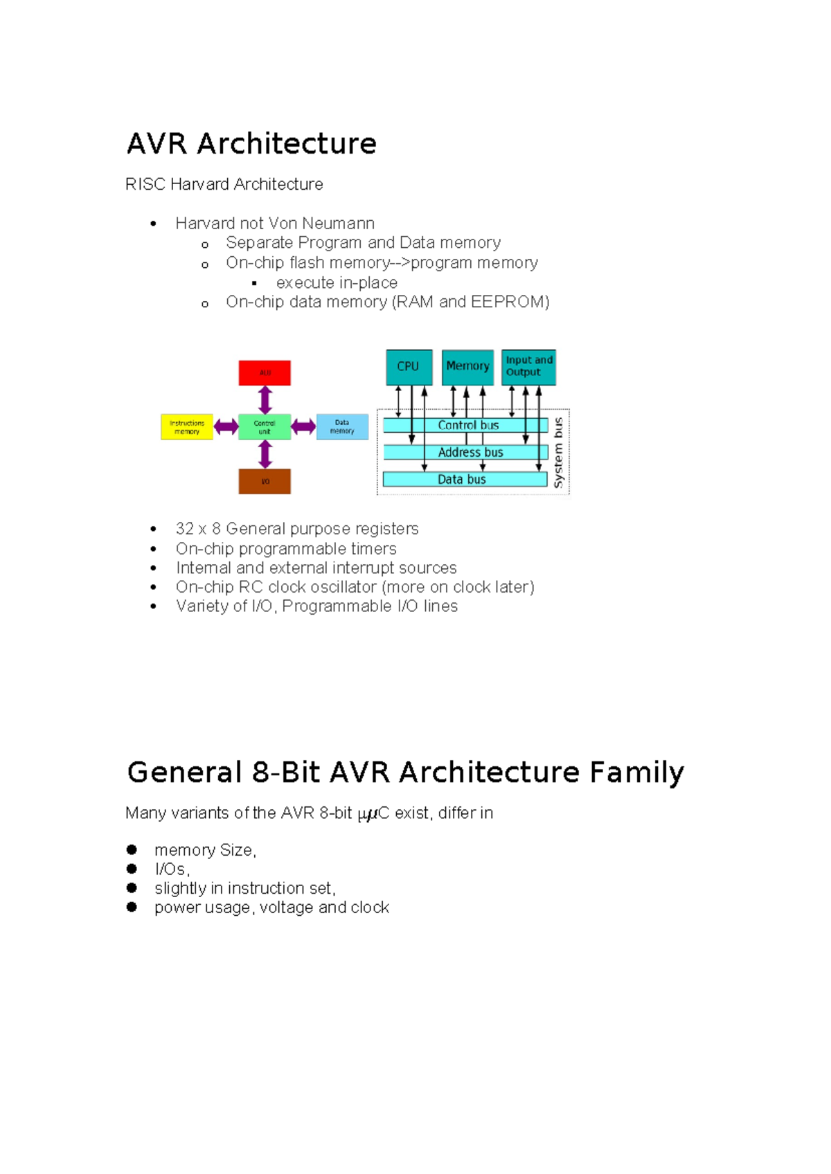 Unit-2-es - it's helpful to all the students - AVR Architecture RISC ...