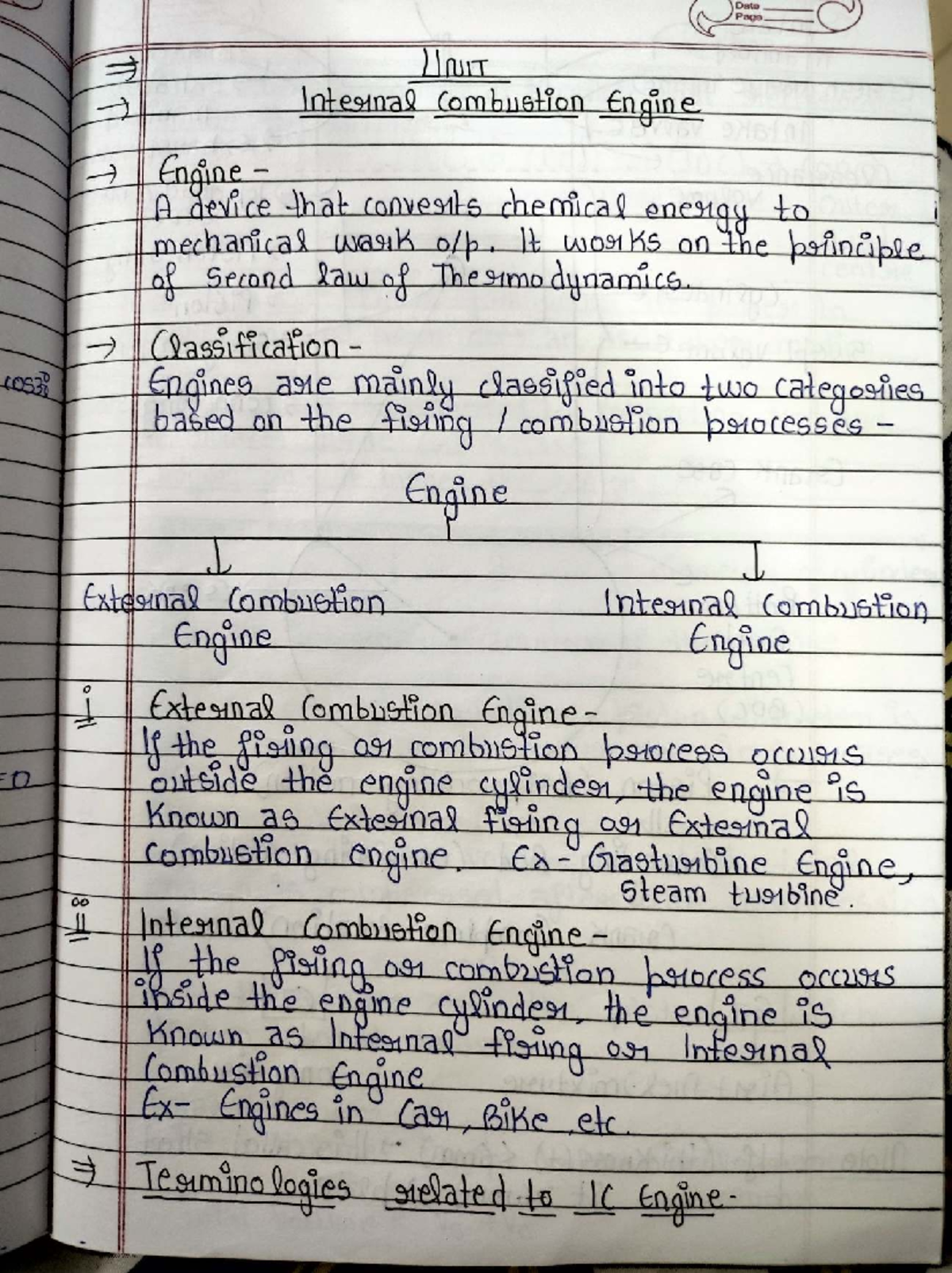 Introduction to IC Engine - UNIT-2 Notes - Studocu