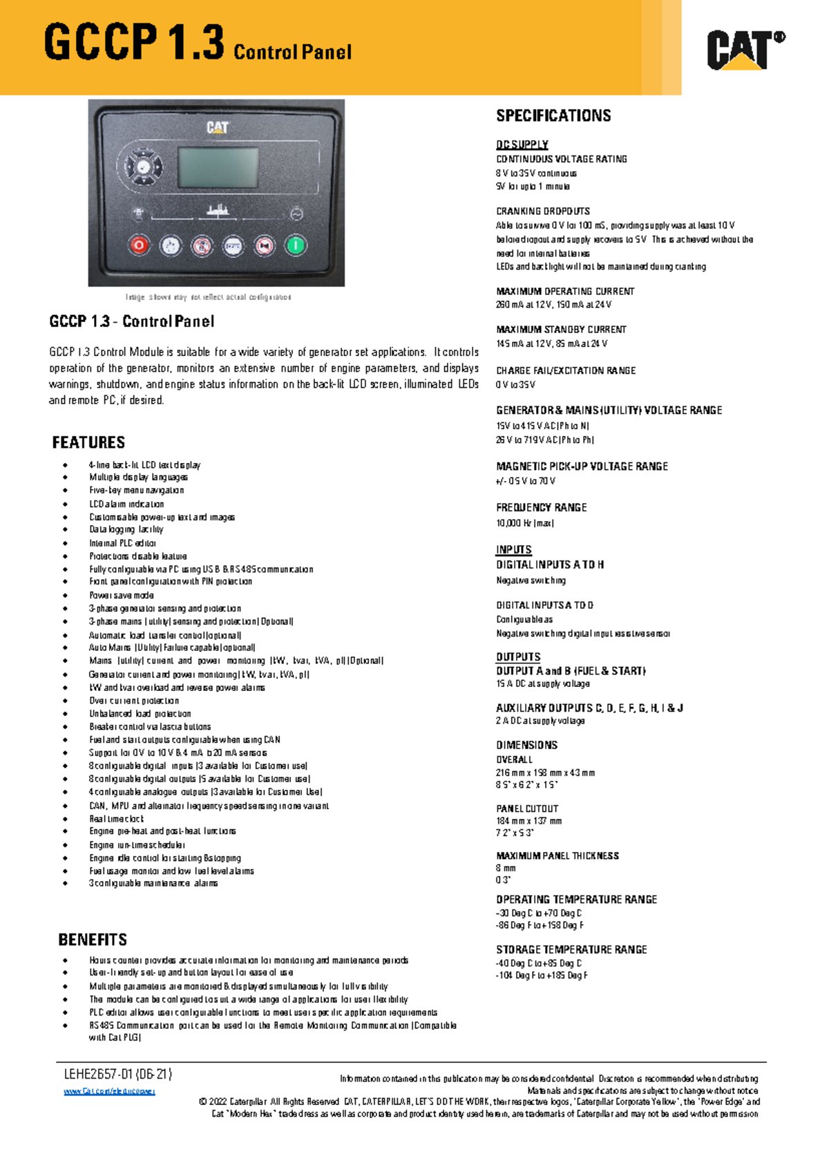 GCCP 1.3 Control Panel Specifications - LEHE2657-01 - Studocu
