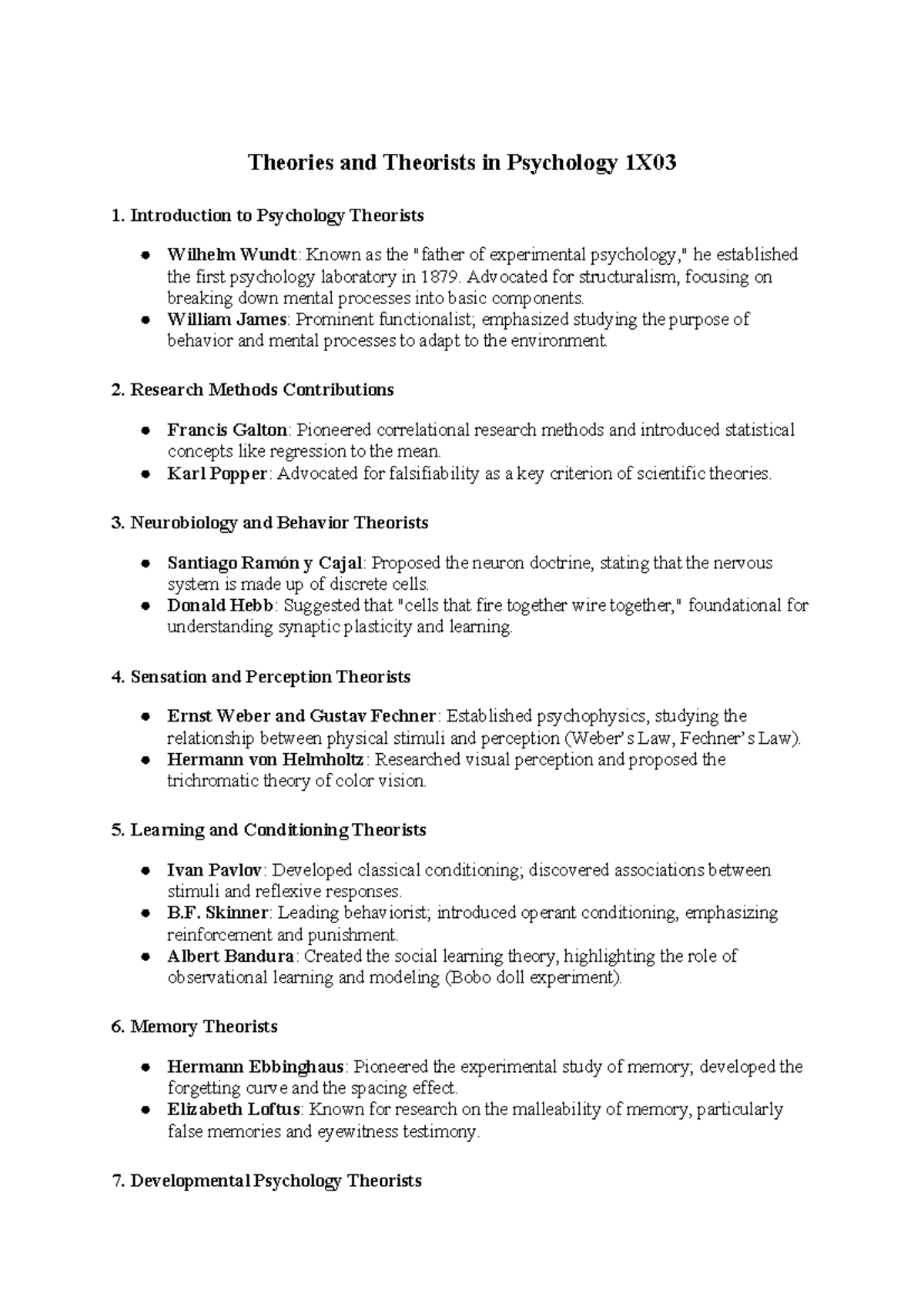 Cumulative notes on Theories and Theorists - Theories and Theorists in ...
