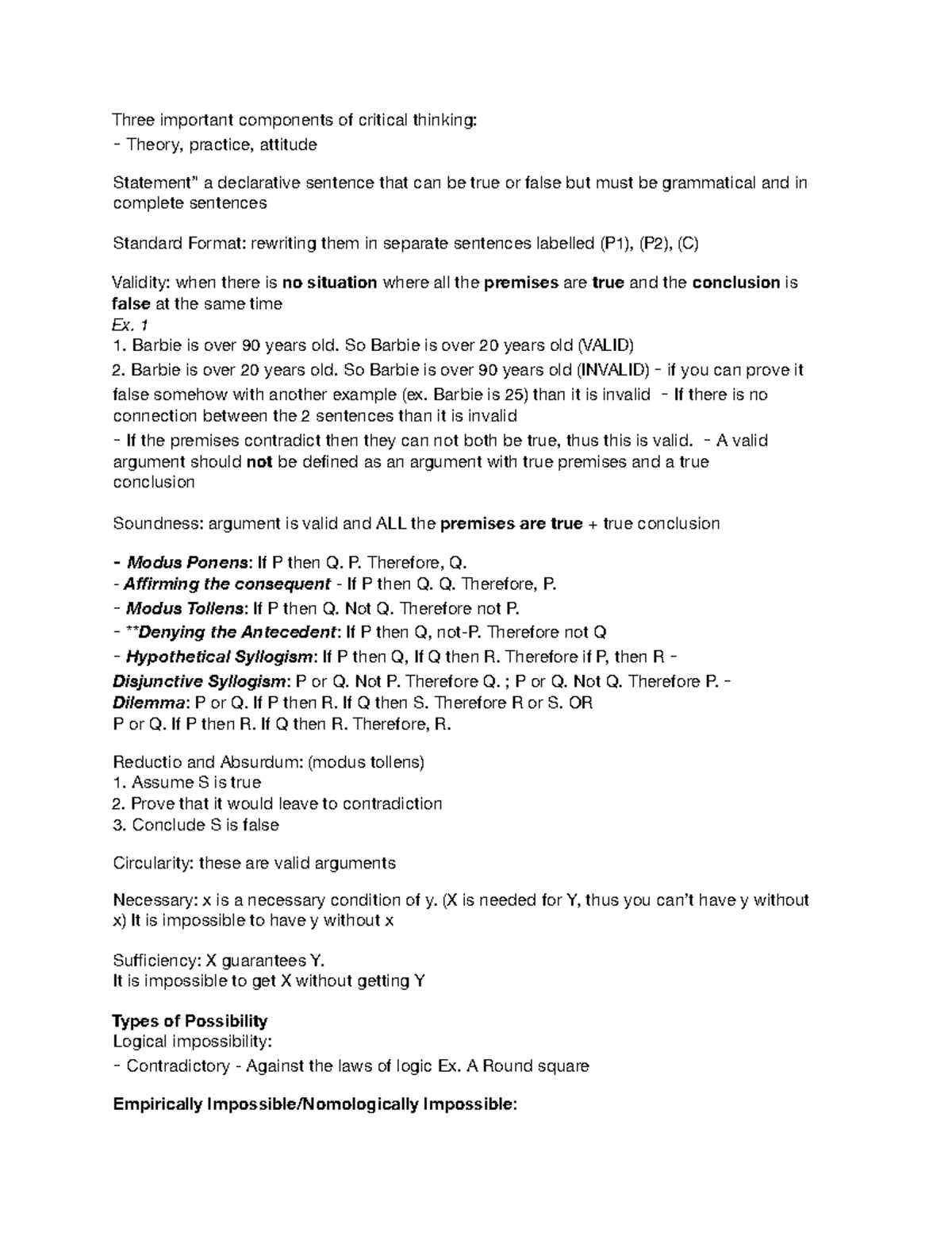 PHIL1230 Midterm Study Guide: Key Concepts in Critical Thinking - Studocu