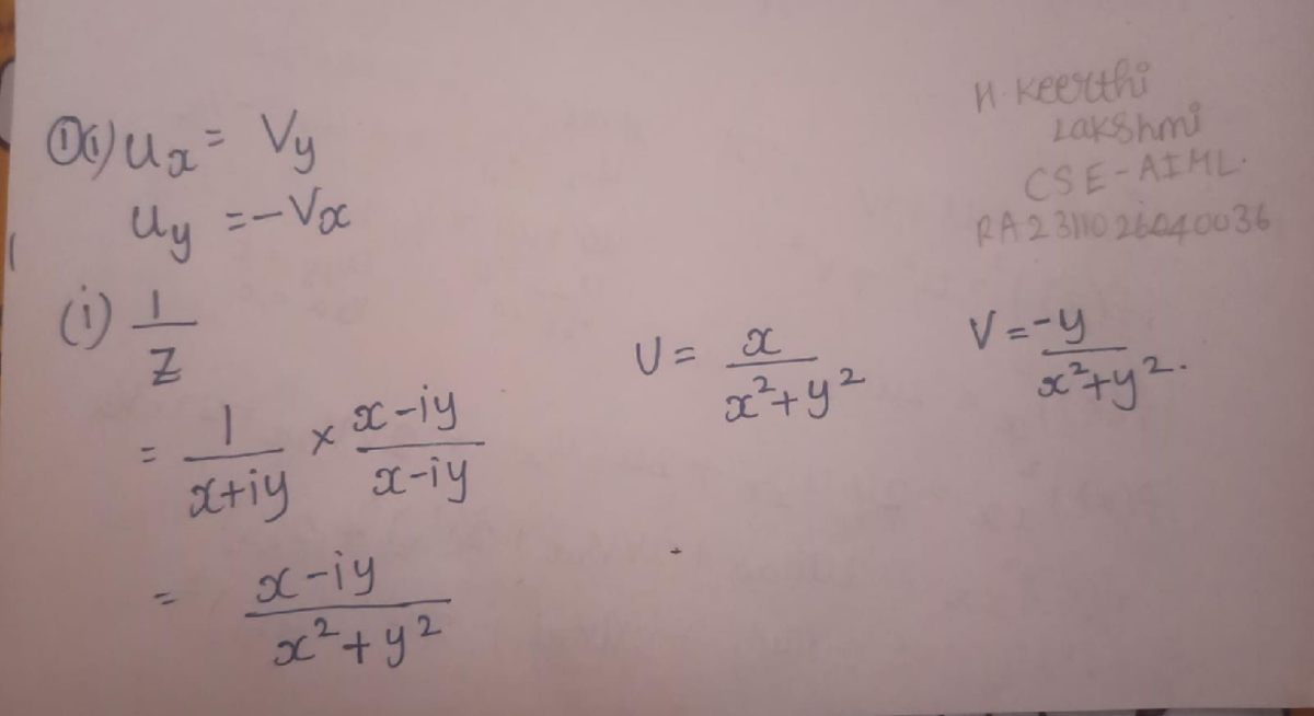 assignment 3 answers - Advanced Calculus And Complex Analysis - Studocu