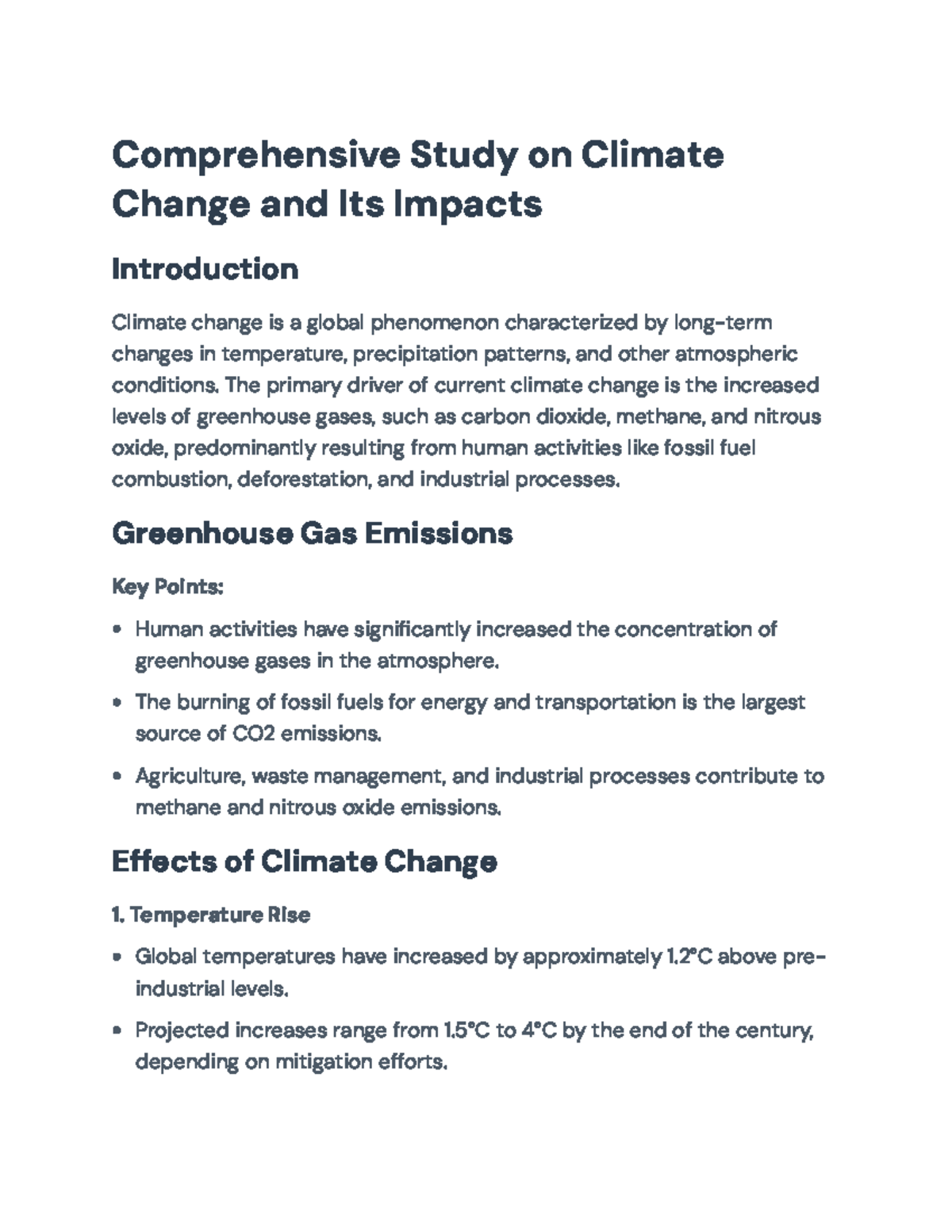 Comprehensive Analysis of Climate Change and Its Consequences ...