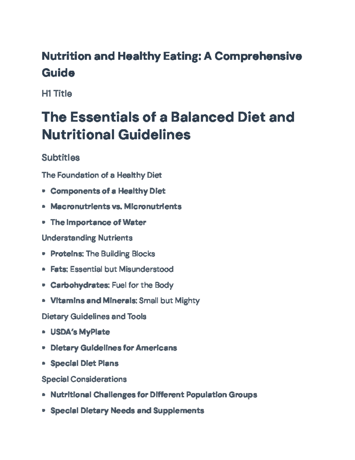 Nutrition and Healthy Eating: A Comprehensive Guide to Dietary ...