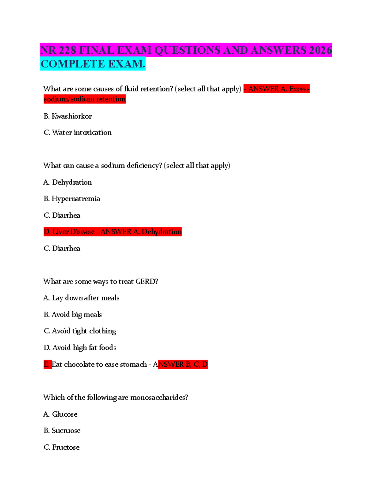 NR 228 FINAL EXAM QUESTIONS & ANSWERS 2026 COMPLETE GUIDE - Studocu